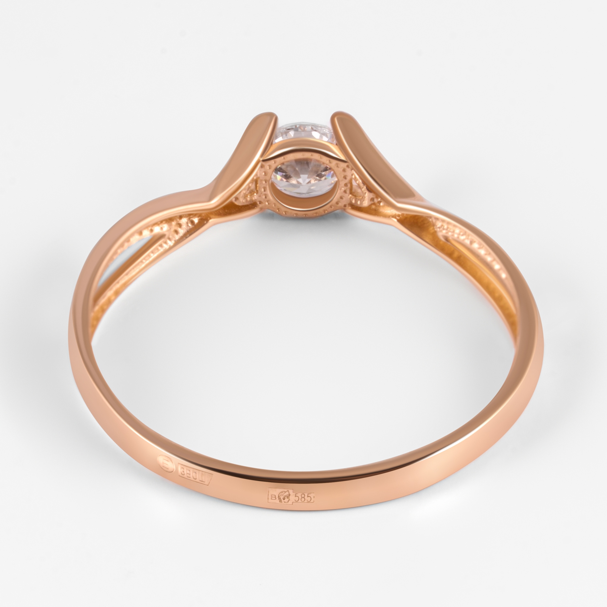 Золотое кольцо Efremof из красного золота 585 пробы ЮПК13218432