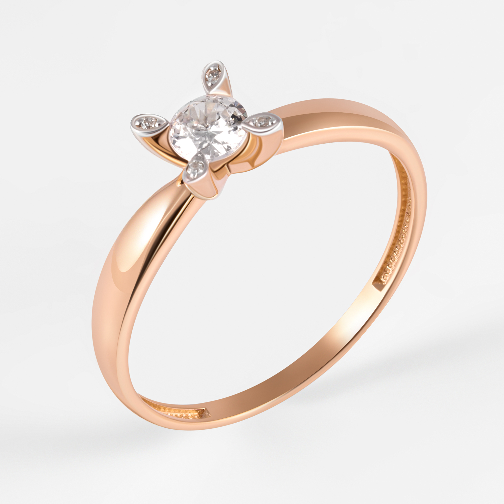 Золотое кольцо Efremof из красного золота 585 пробы ЮПК13218433