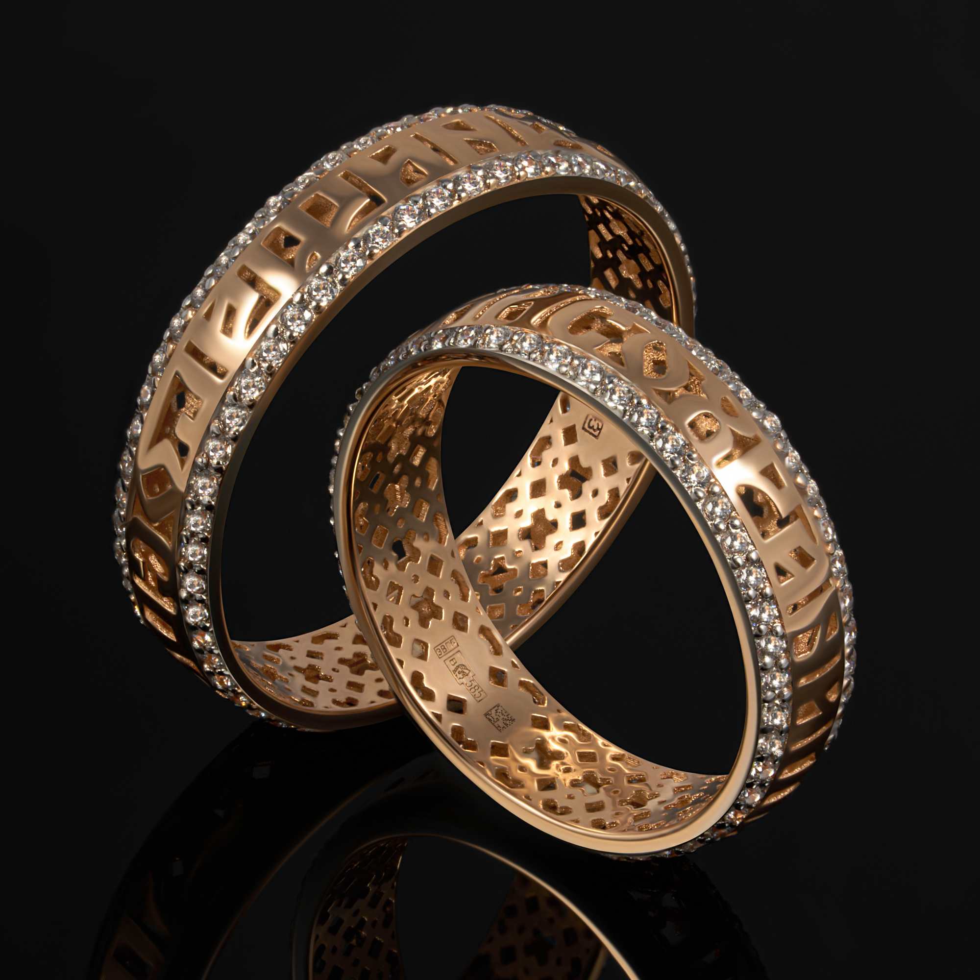 Золотое кольцо обручальное Алекси из красного золота 585 пробы А3012082