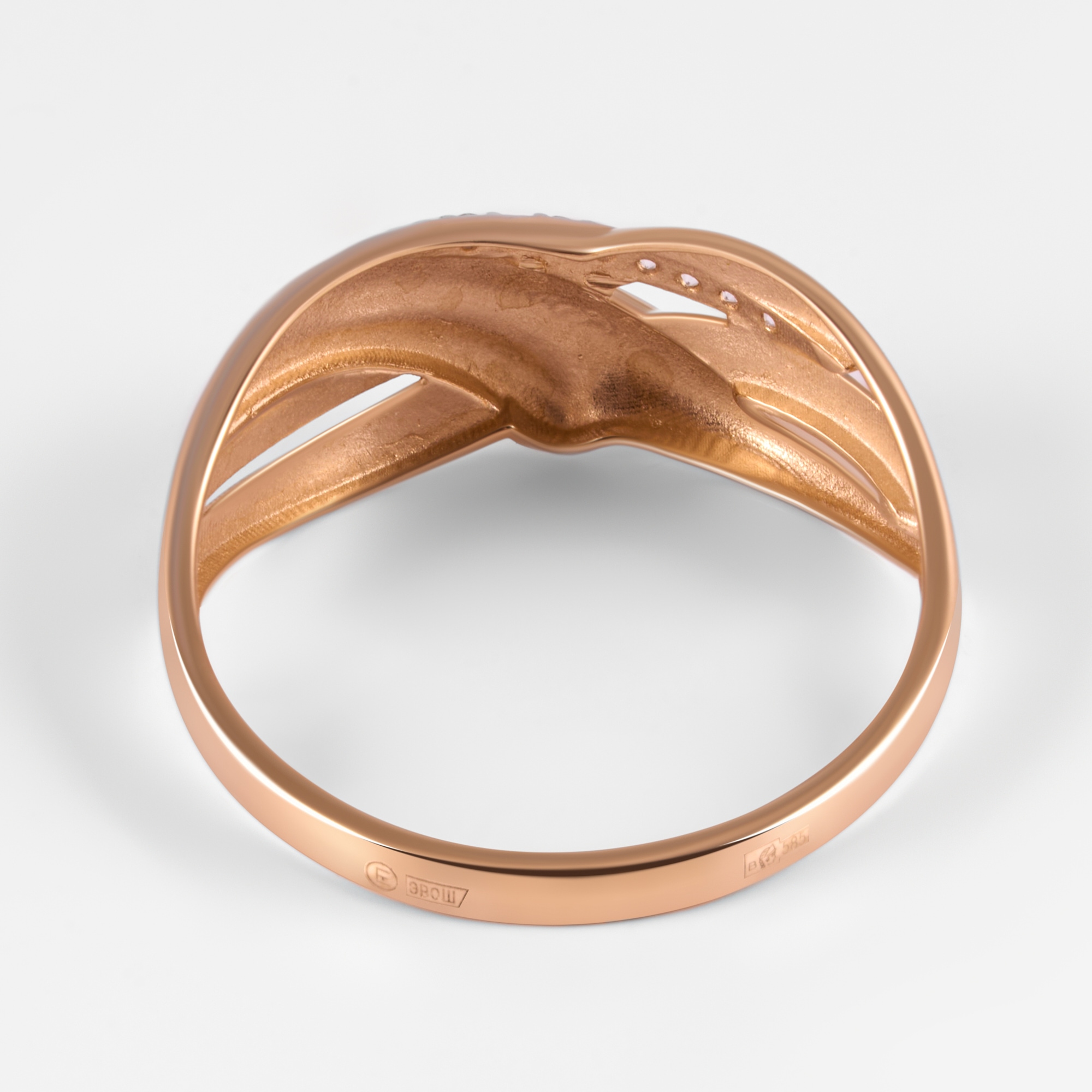 Золотое кольцо Efremof из красного золота 585 пробы ЮПК13213895
