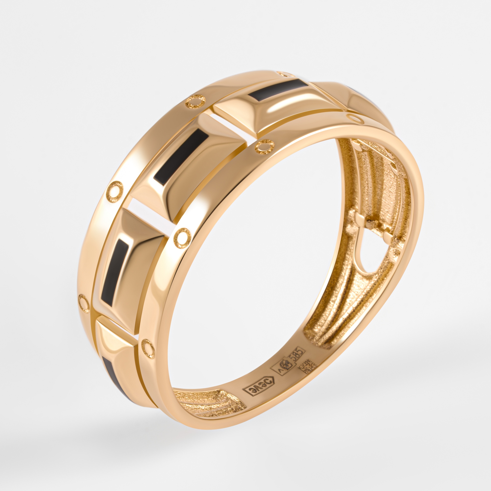 Золотое кольцо мужское Санис из красного золота 585 пробы СН08-500193