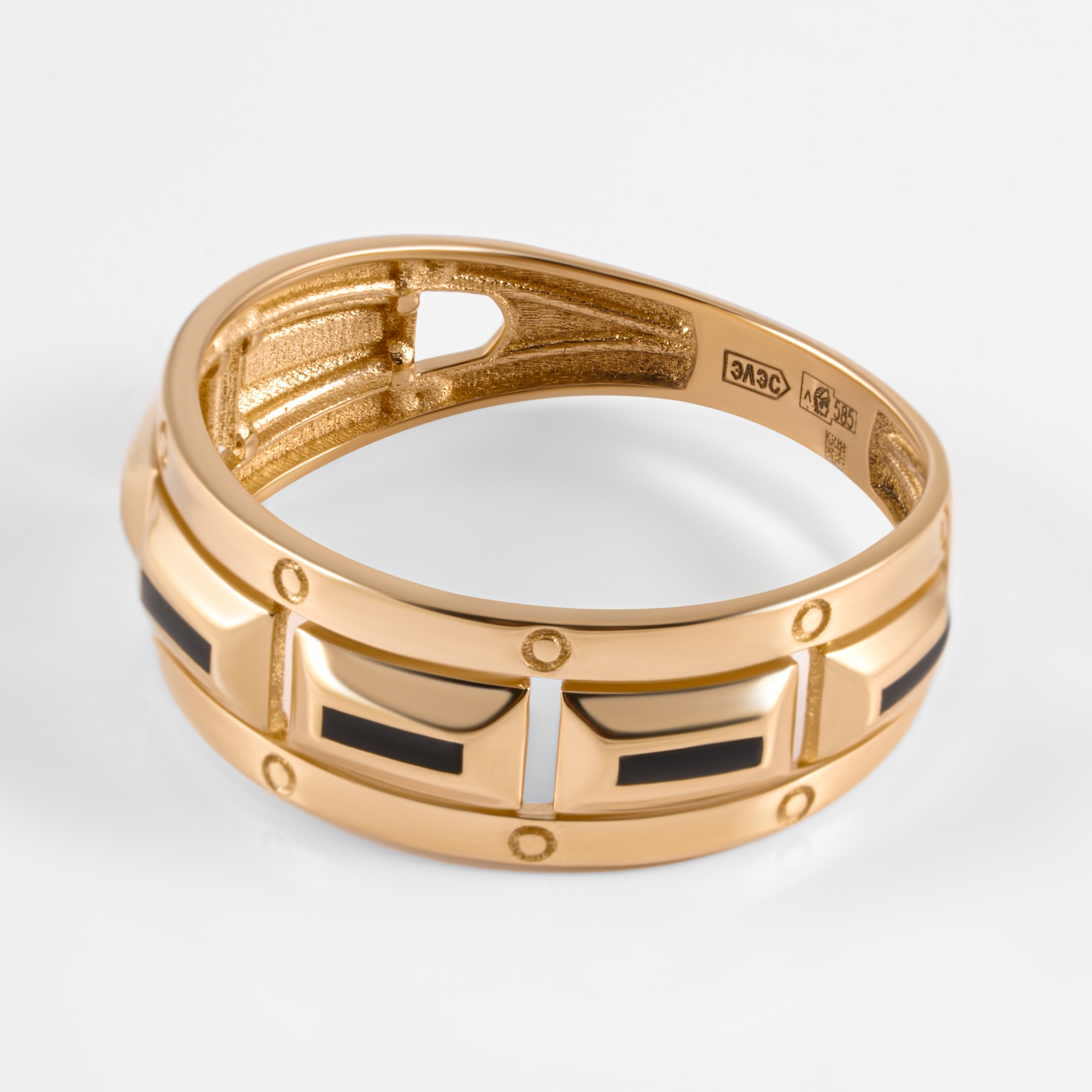 Золотое кольцо мужское Санис из красного золота 585 пробы СН08-500193