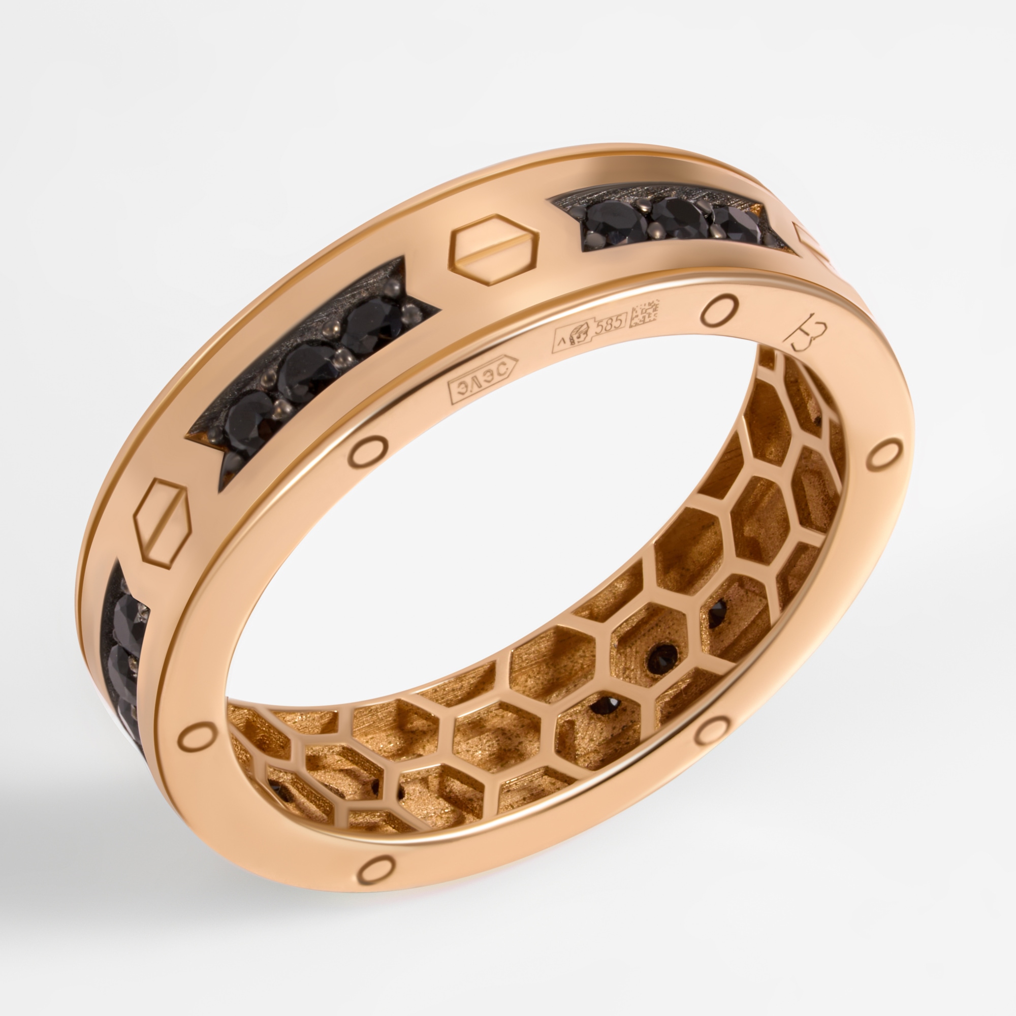 Золотое кольцо мужское Санис из красного золота 585 пробы СН08-510149