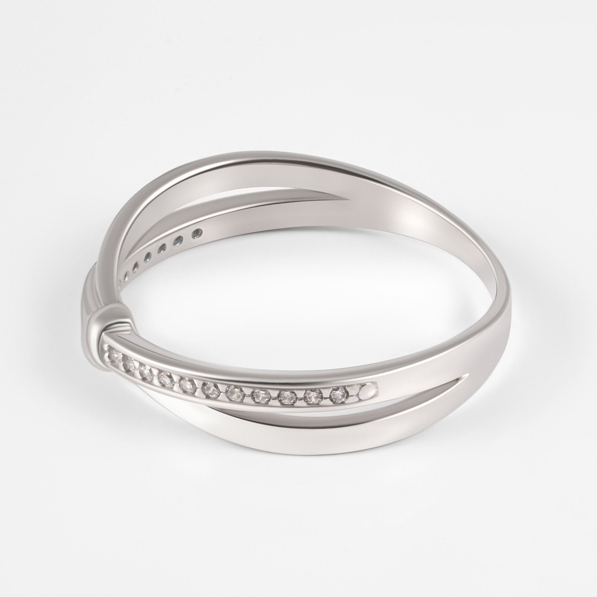 Серебряное кольцо Инталия  со вставками (фианит) ИТ103417-301-0019, размеры от 16 до 20
