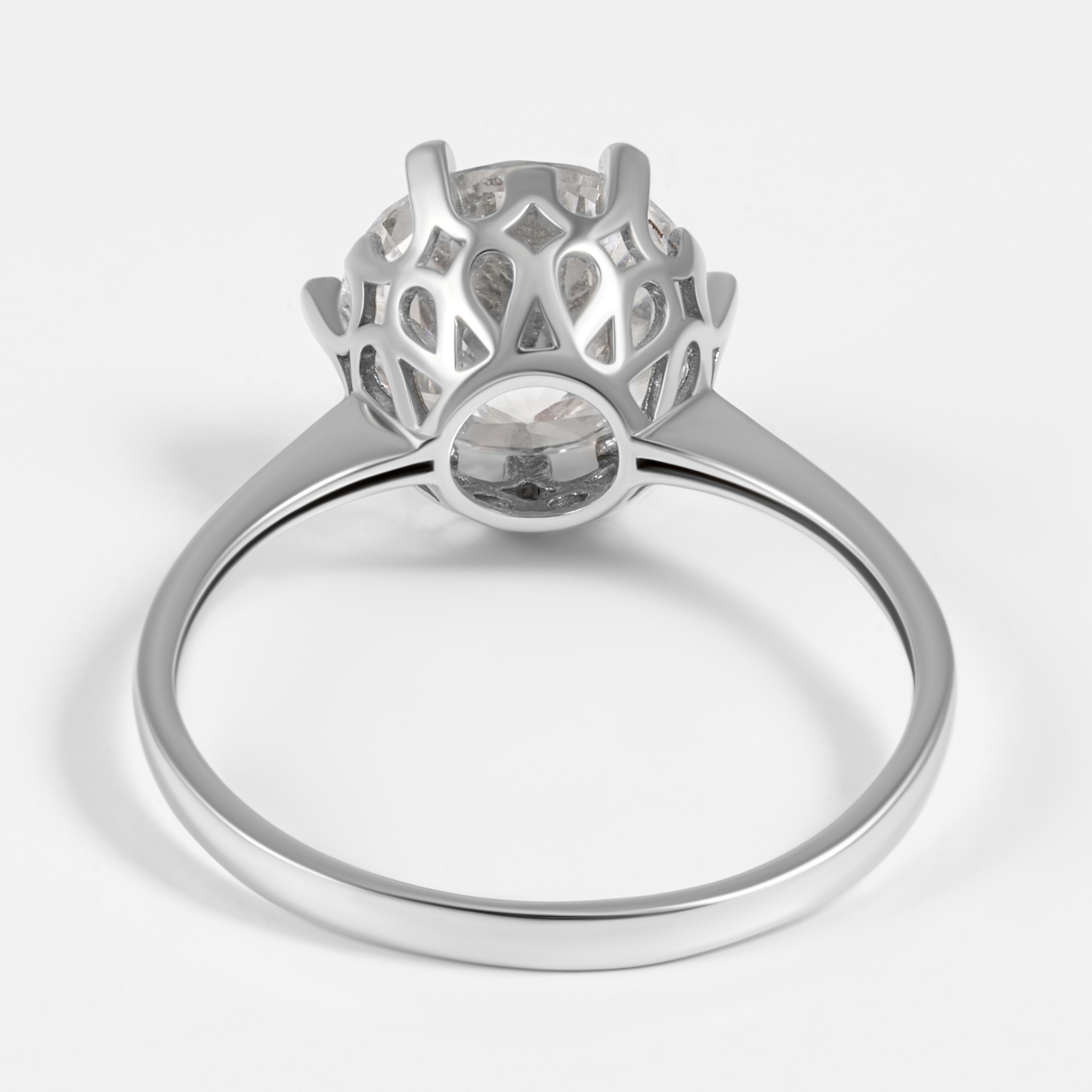 Серебряное кольцо Вознесенский  со вставками (фианит) 6В10-0389, размеры от 15 до 21
