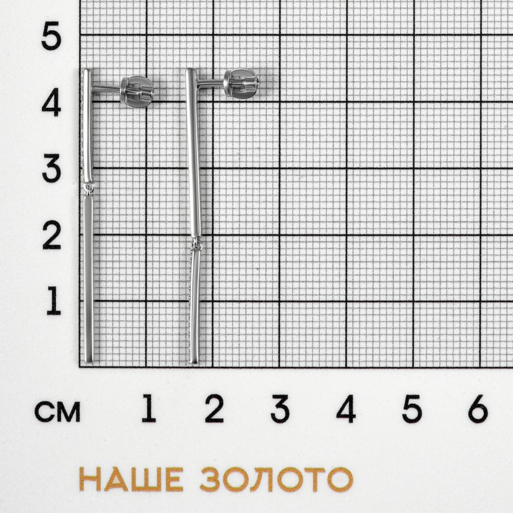 Серебряные серьги гвоздики Вознесенский 6В12-1137