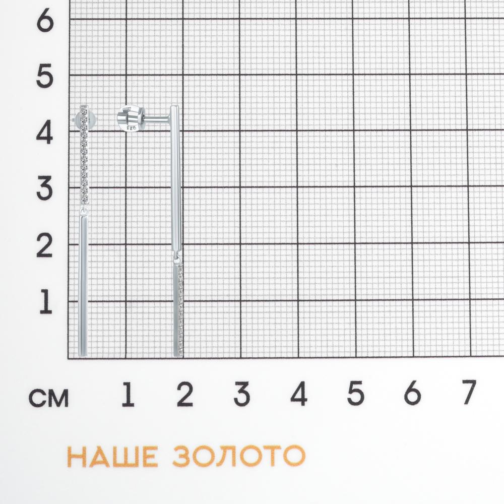Серебряные серьги гвоздики Вознесенский 6В12-1137