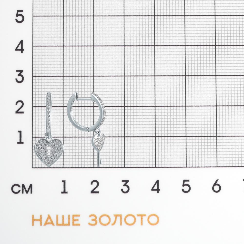 Серебряные серьги подвесные Вознесенский 6В11-1028