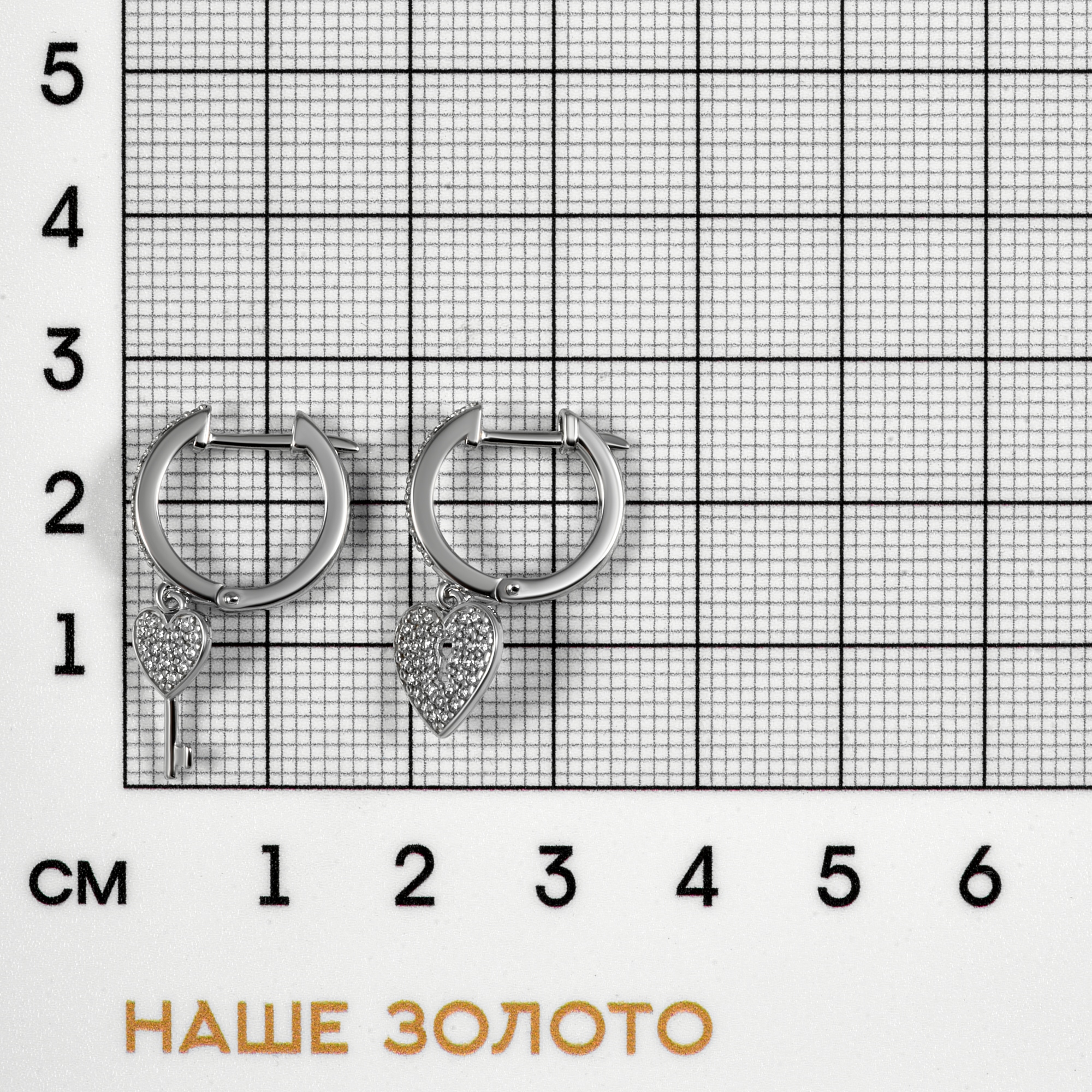 Серебряные серьги подвесные Вознесенский 6В11-1028