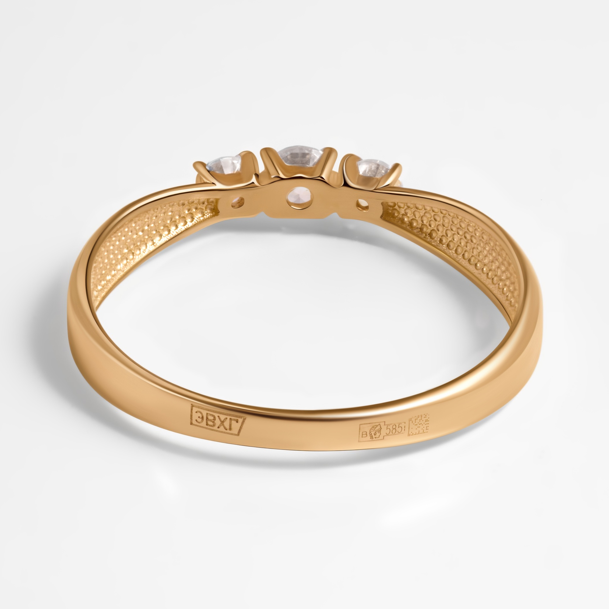 Золотое кольцо Дельта (delta) из красного золота 585 пробы ДП1101318