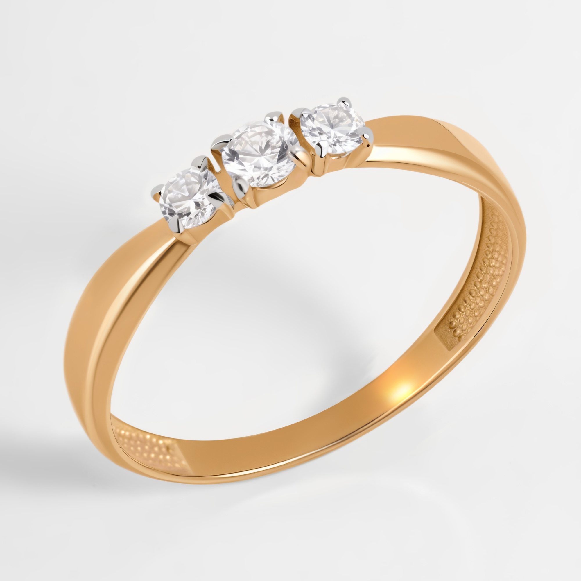 Золотое кольцо Дельта (delta) из красного золота 585 пробы ДП1101318