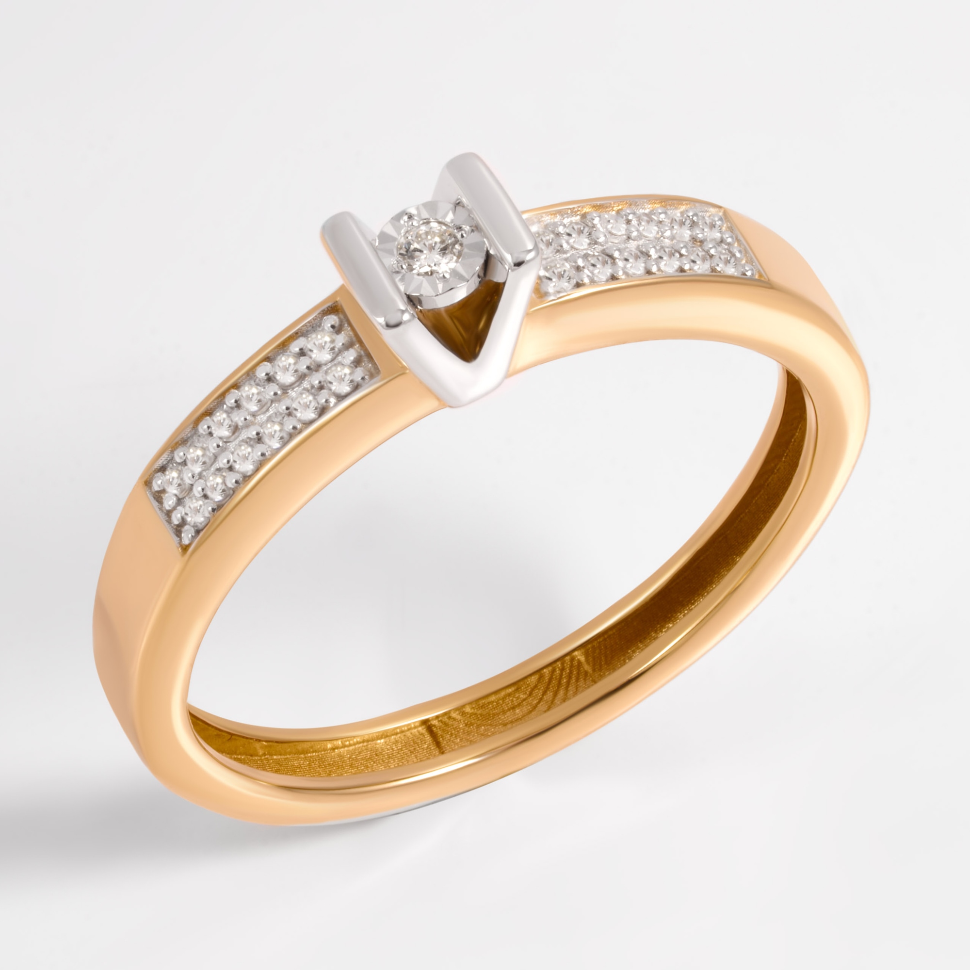 Золотое кольцо Бергер из красного золота 585 пробы Б2БР110044и