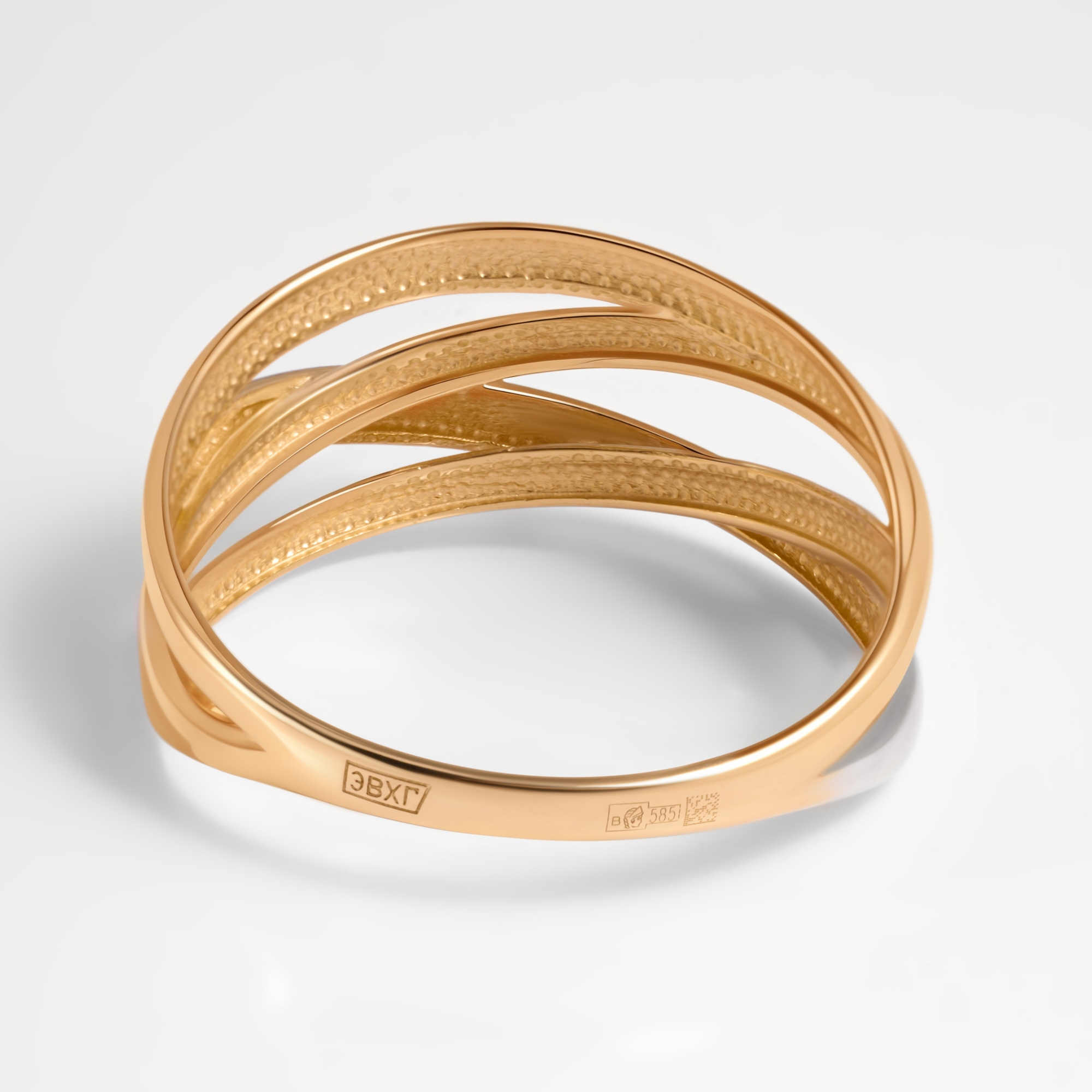Золотое кольцо Дельта (delta) из красного золота 585 пробы ДП211957