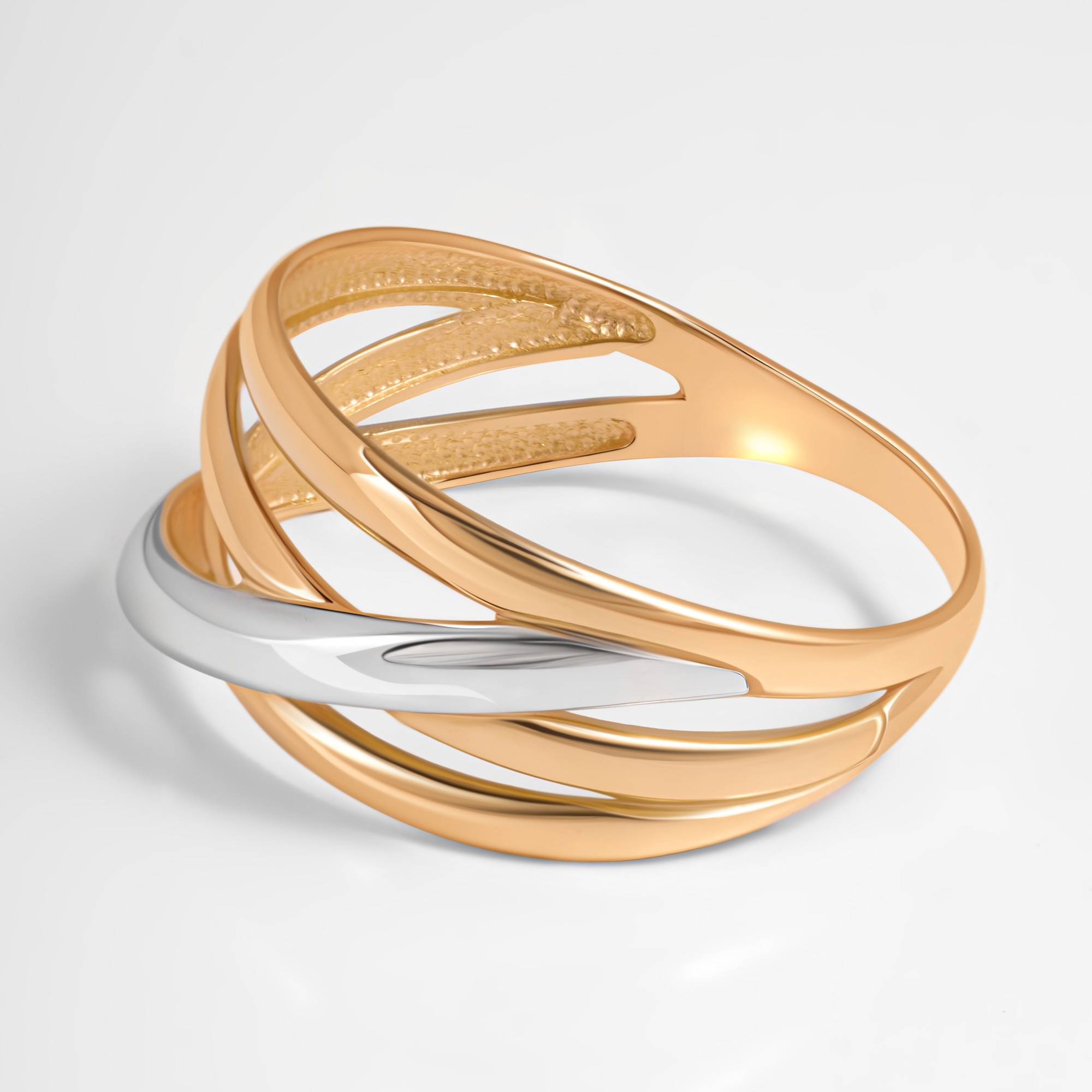 Золотое кольцо Дельта (delta) из красного золота 585 пробы ДП211957