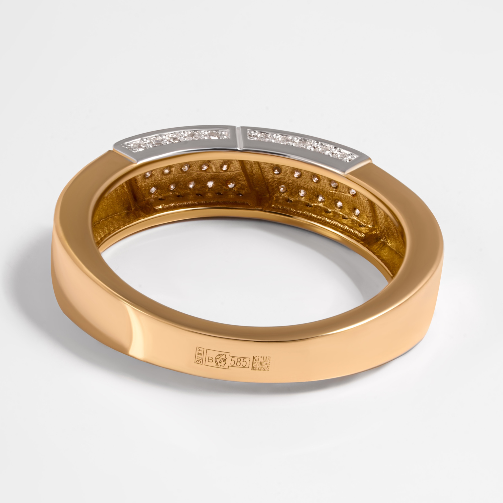 Золотое кольцо Бергер из красного золота 585 пробы Б2БР110186
