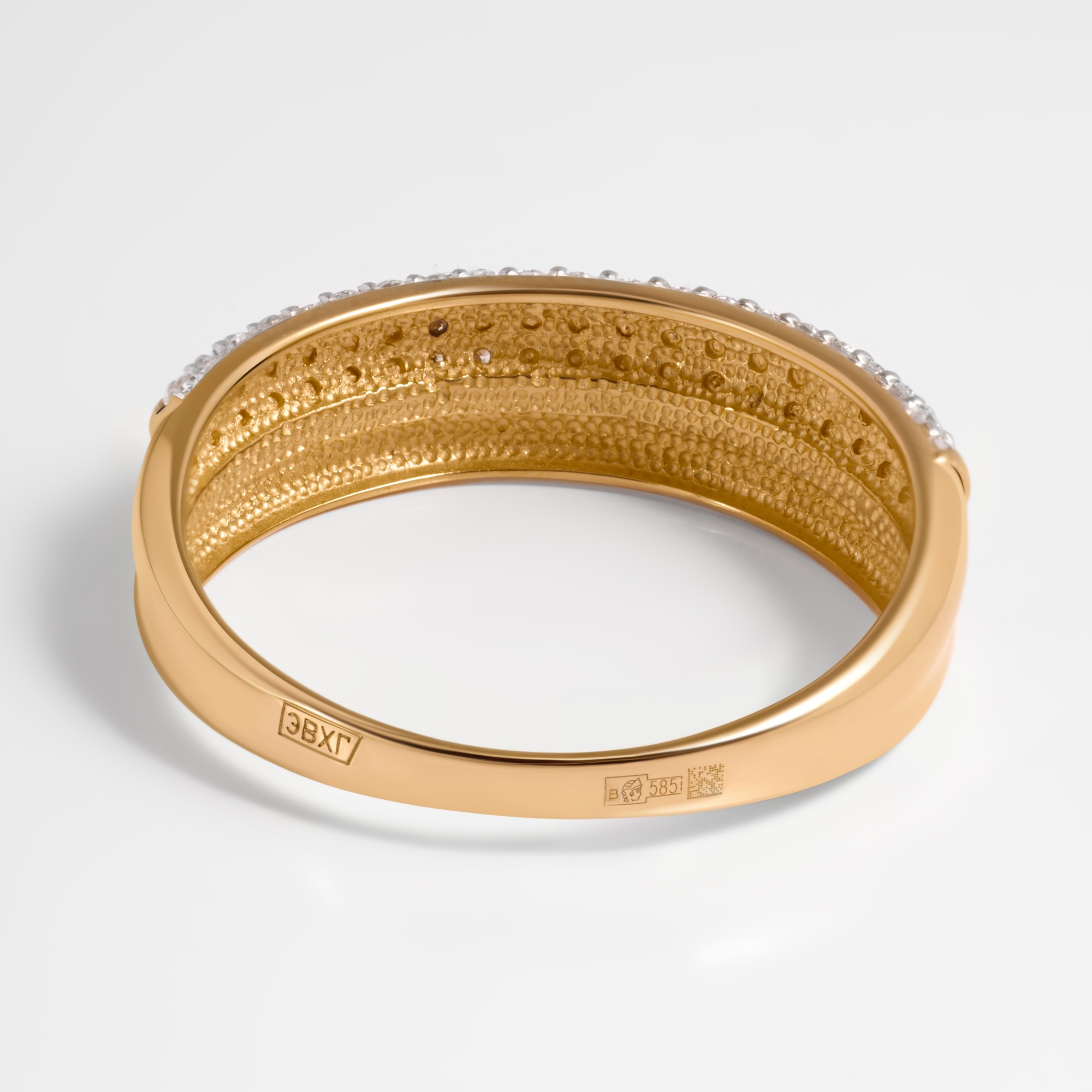 Золотое кольцо Дельта (delta) из красного золота 585 пробы ДП1100977
