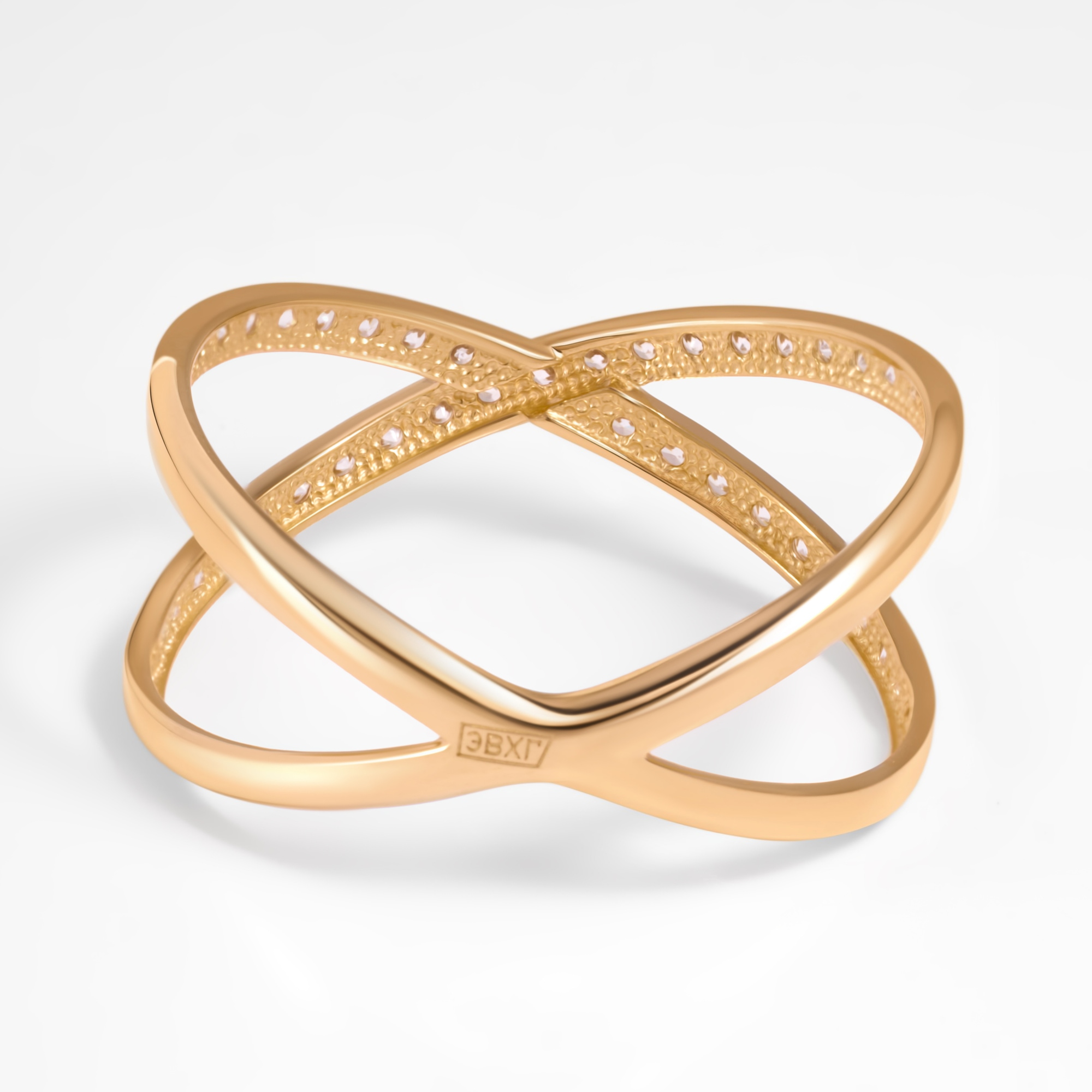 Золотое кольцо Дельта (delta) из красного золота 585 пробы ДП1100967