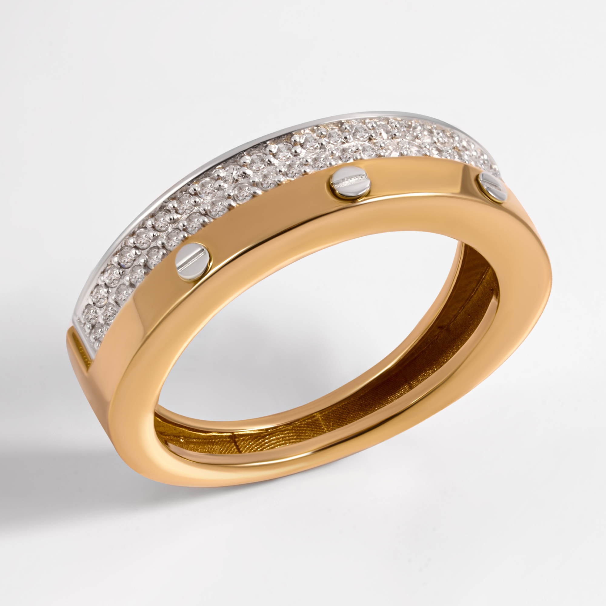 Золотое кольцо Бергер из красного золота 585 пробы Б2БР110189