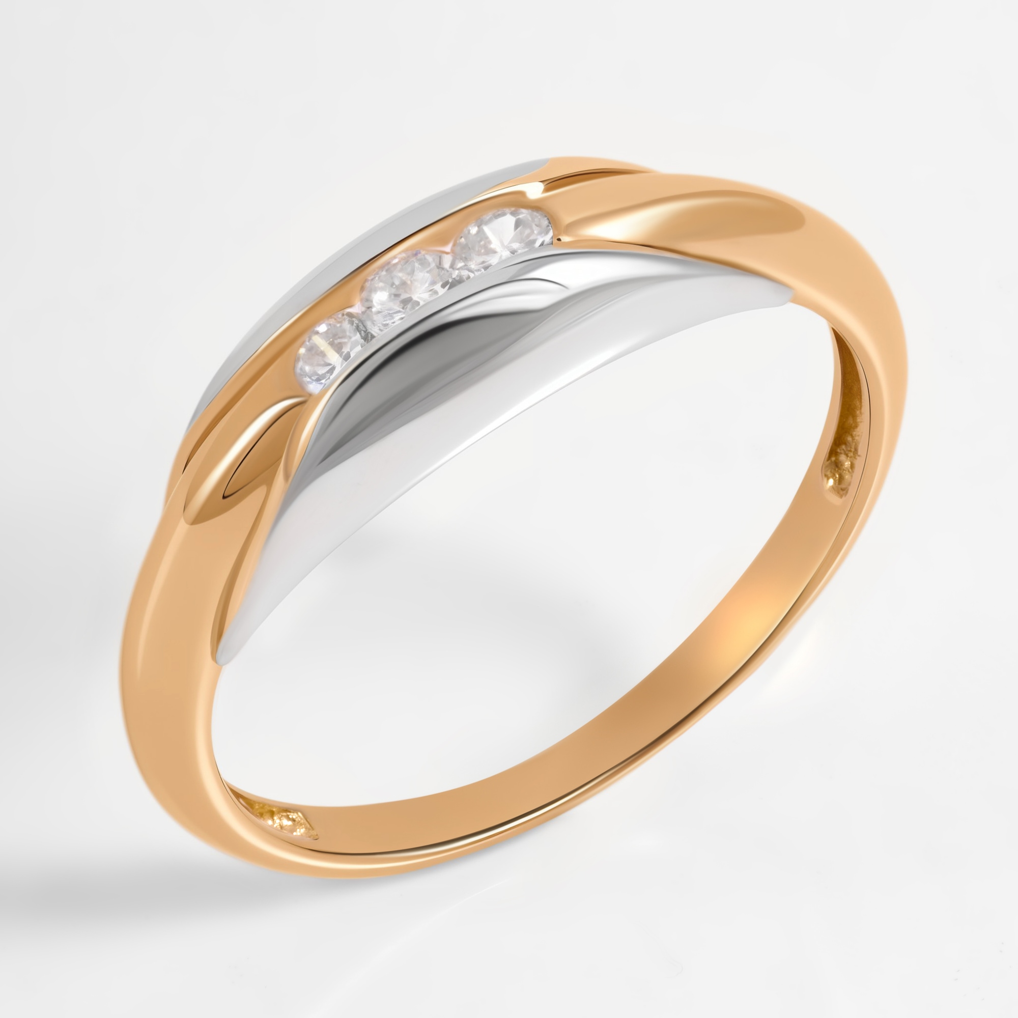 Золотое кольцо Дельта (delta) из красного золота 585 пробы ДП1101734
