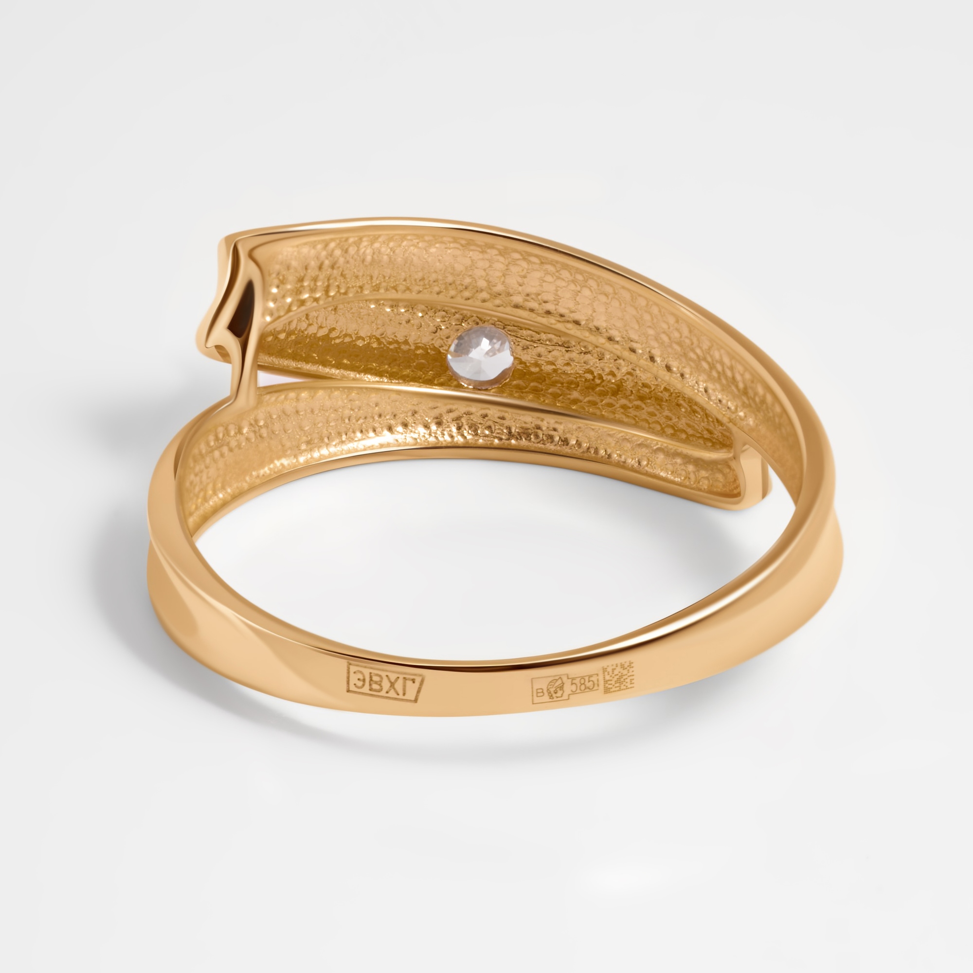 Золотое кольцо Дельта (delta) из красного золота 585 пробы ДП1103613