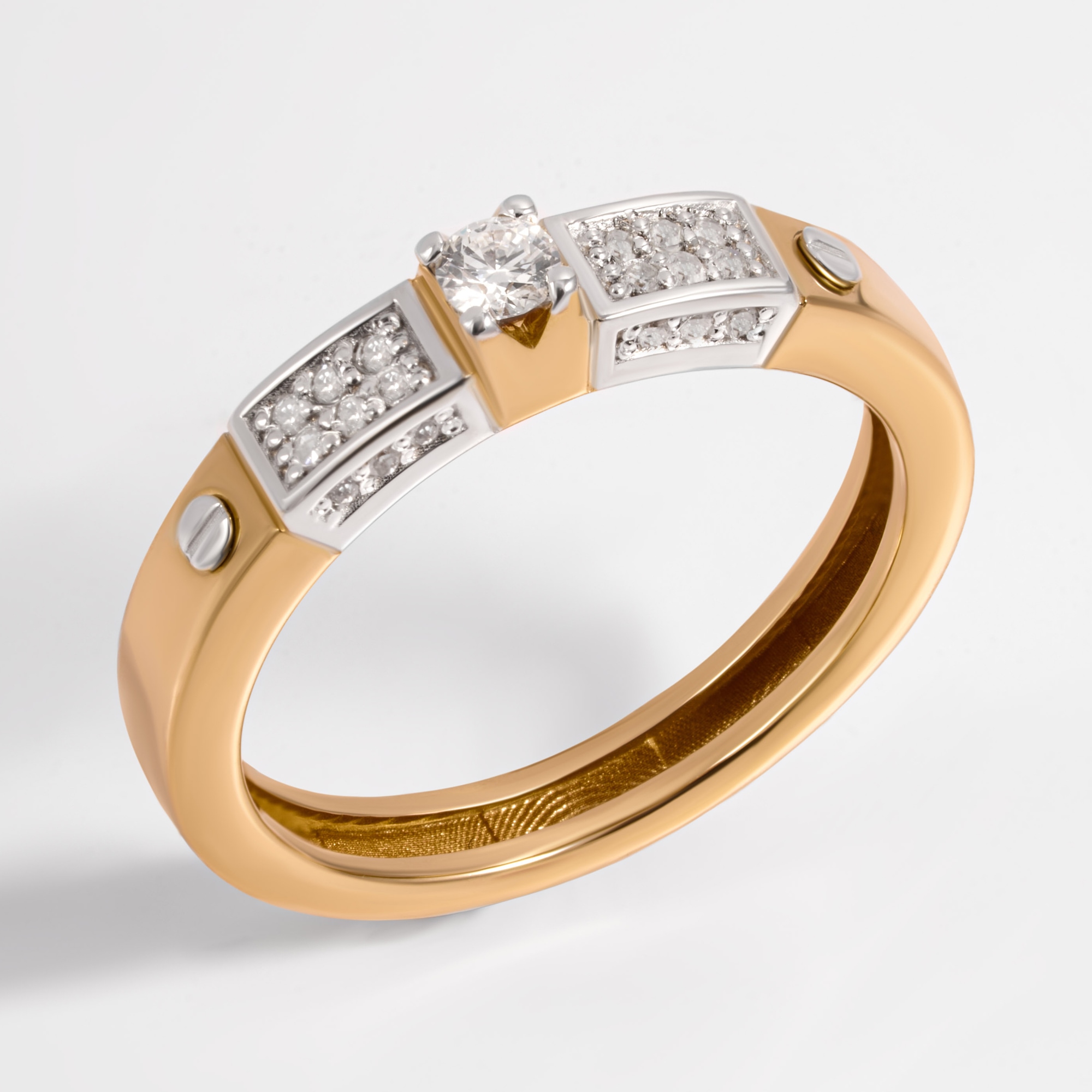 Золотое кольцо Бергер из красного золота 585 пробы Б2БР110185