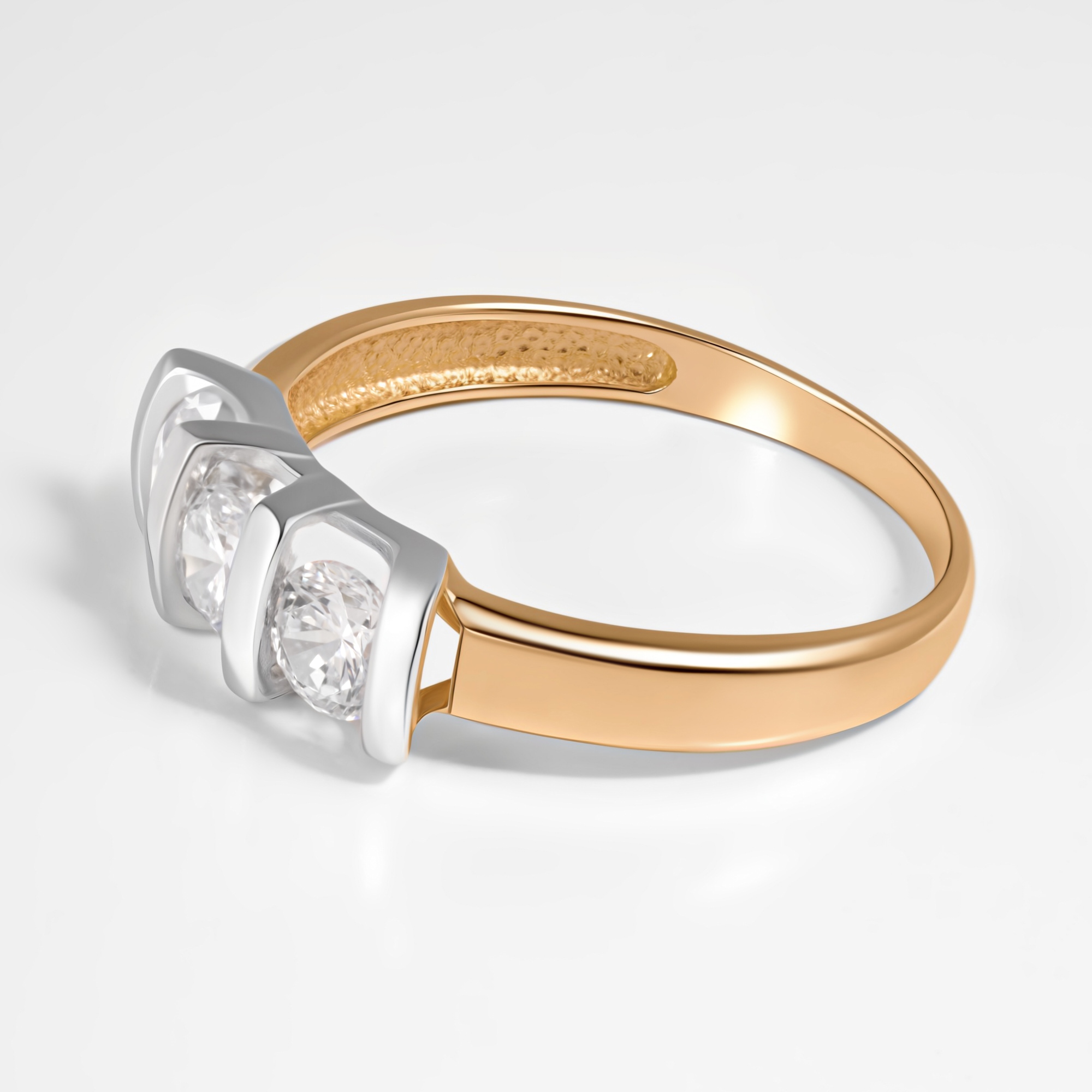 Золотое кольцо Дельта (delta) из красного золота 585 пробы ДП1103216