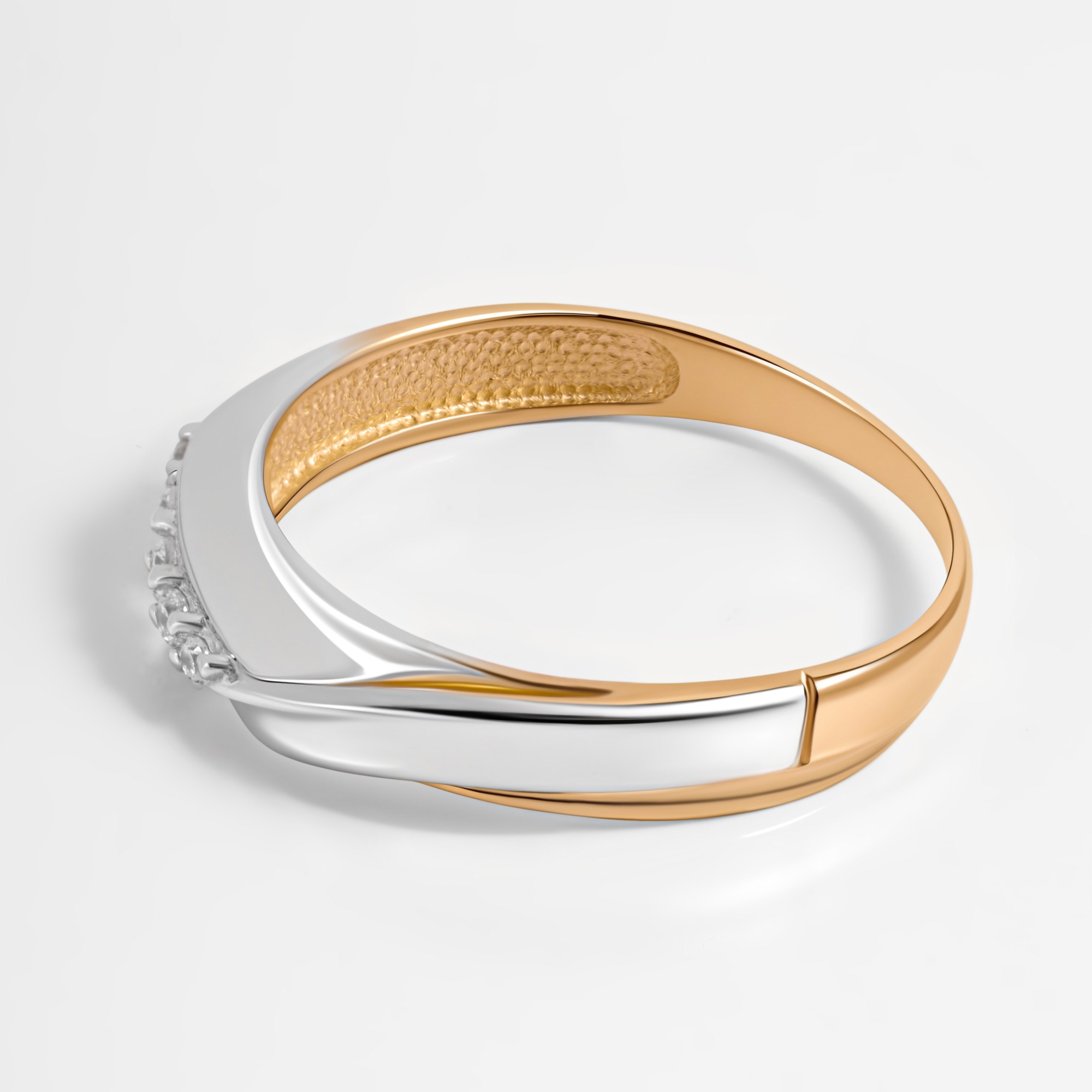 Золотое кольцо Дельта (delta) из красного золота 585 пробы ДП1102273
