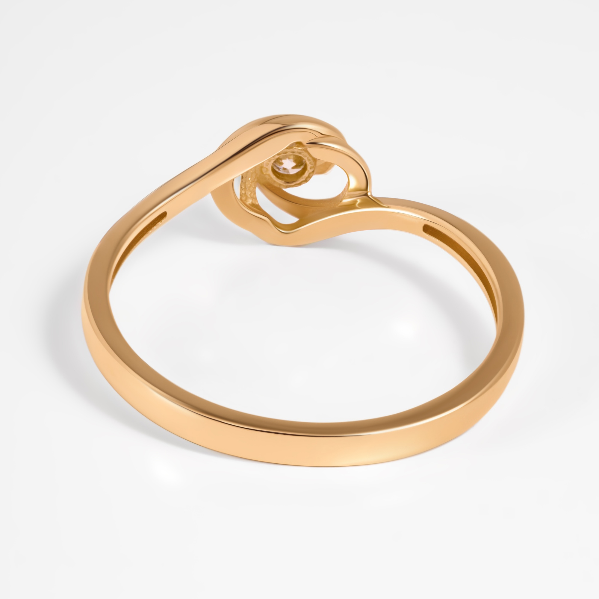 Золотое кольцо Клондайк из красного золота 585 пробы со вставками из драгоценных камней (бриллиант) ЛХ01-00975-01-001-01-00, размеры от 16 до 16