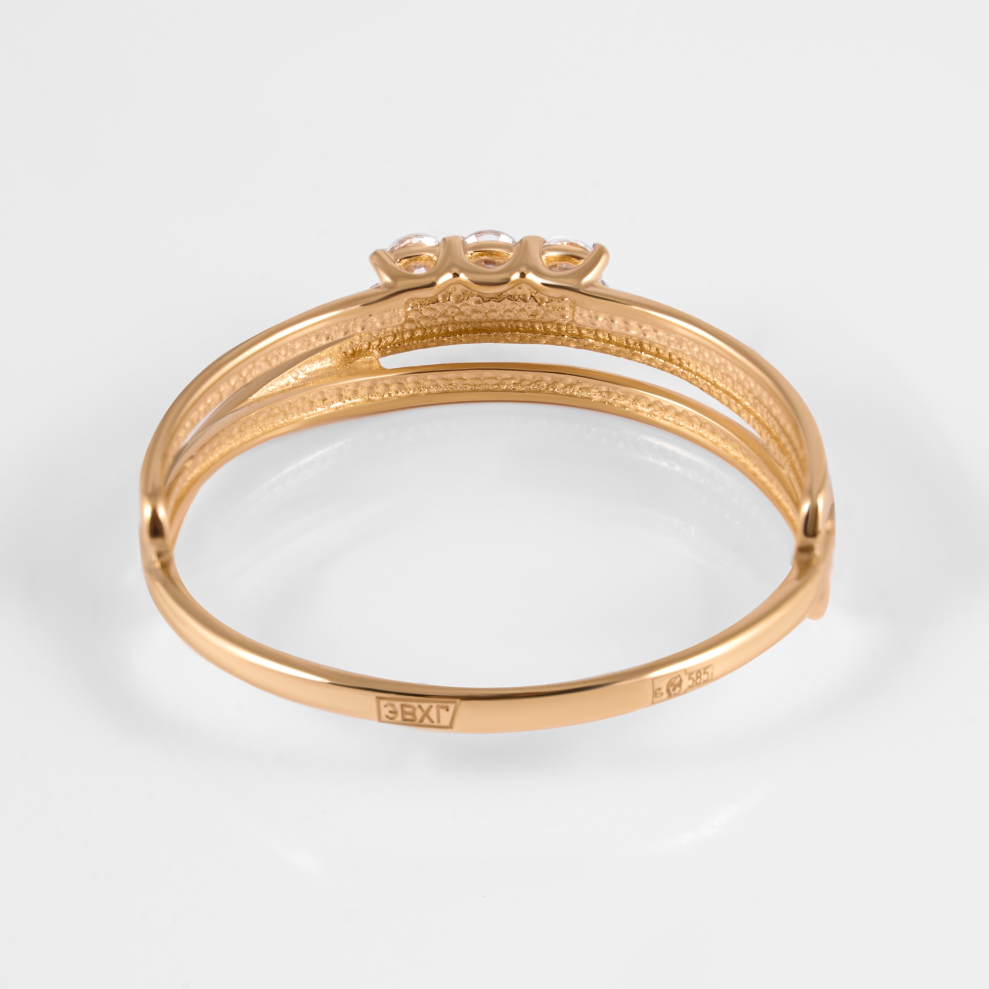 Золотое кольцо Дельта (delta) из красного золота 585 пробы ДП1104813
