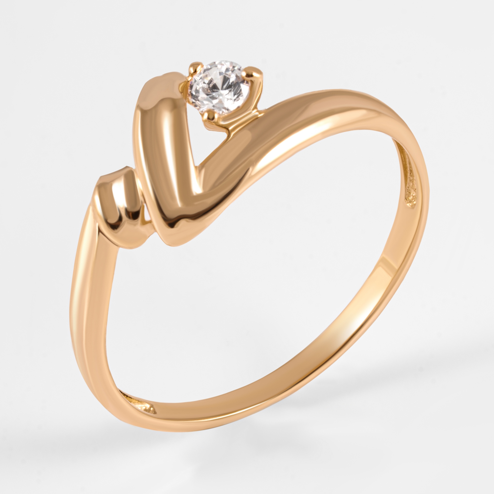 Золотое кольцо Дельта (delta) из красного золота 585 пробы ДП1105795