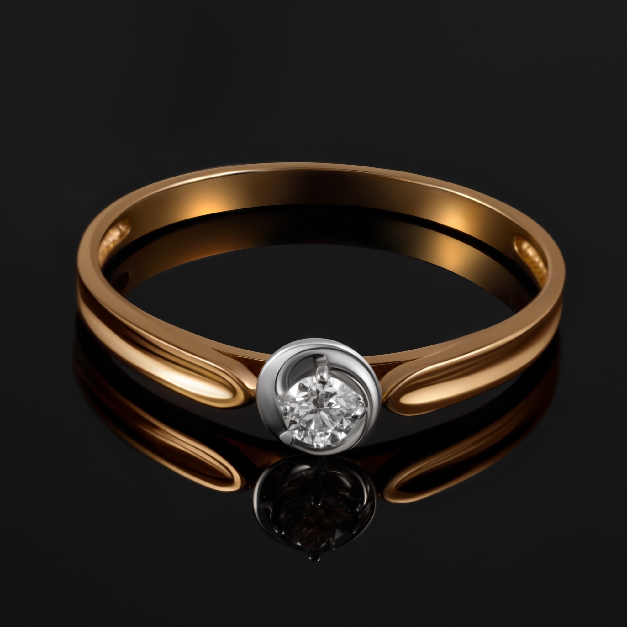 Золотое кольцо Клондайк из красного золота 585 пробы ЛХ01-01005-02-001-01-01