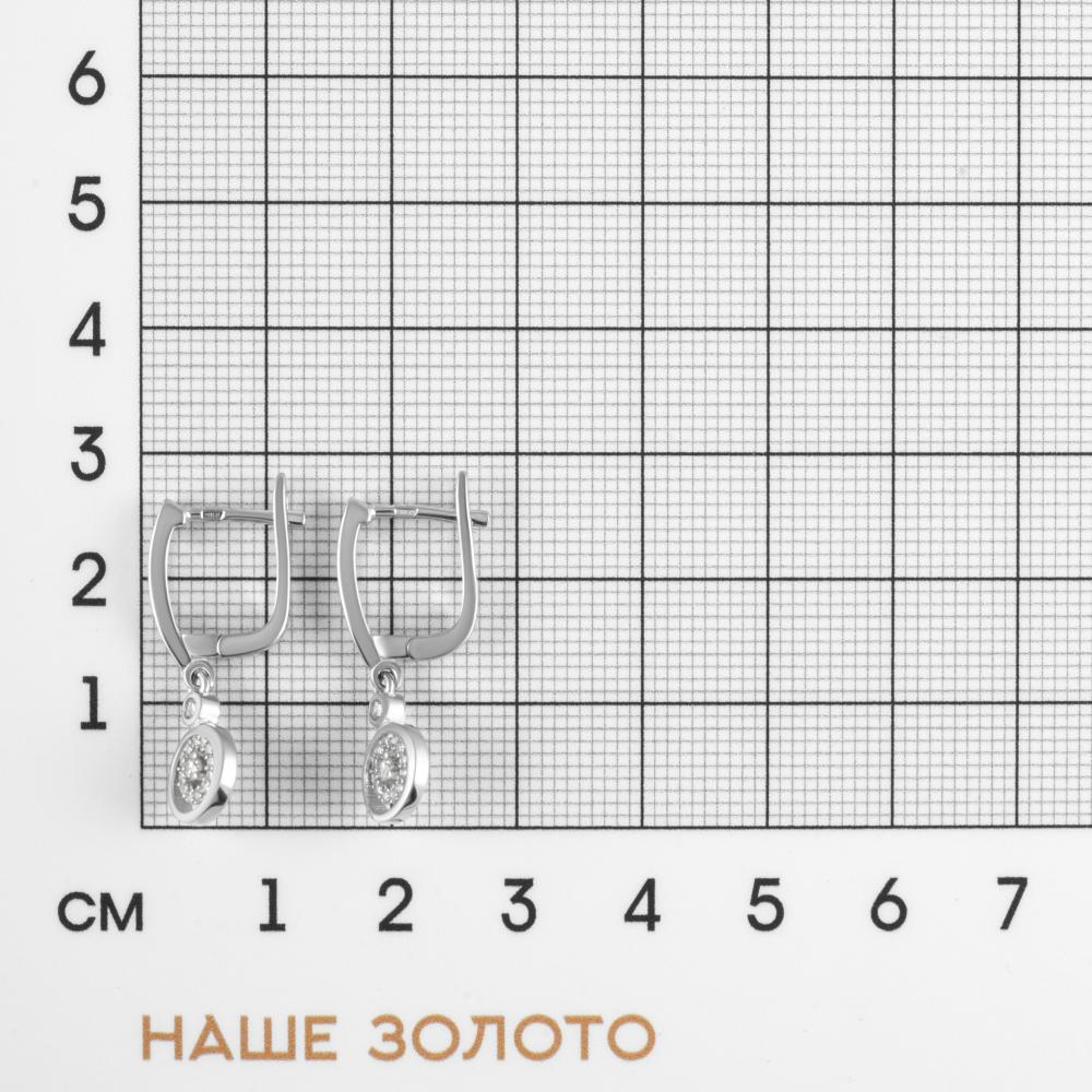 Серебряные серьги подвесные Адамант АД7300000Ф1