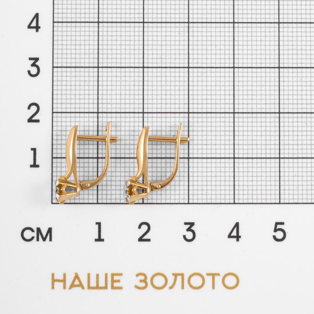 Золотые серьги Ювелирные традиции из красного золота 585 пробы ЮИС113-7076