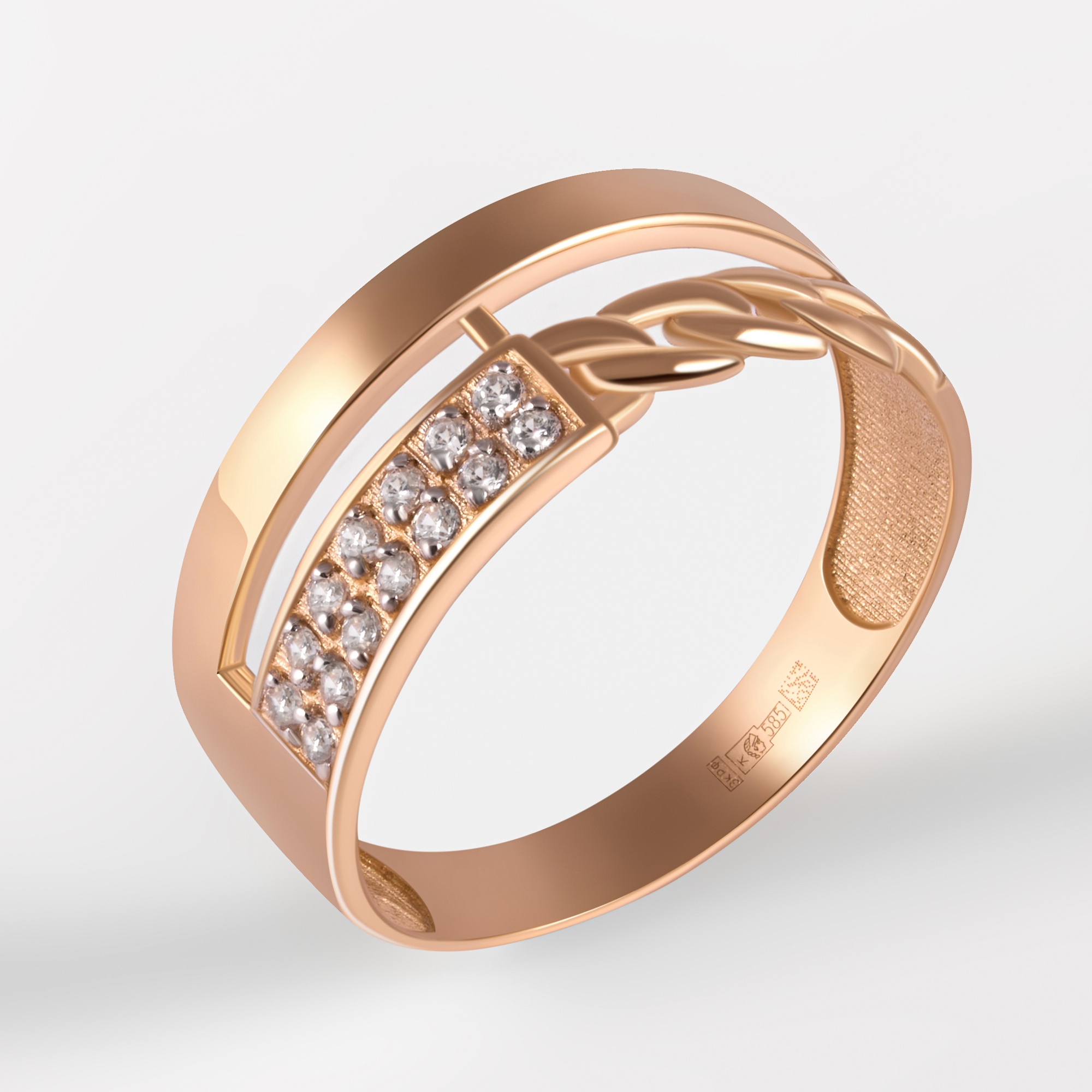 Золотое кольцо Золотая подкова из красного золота 585 пробы ЯВ902-00217-10-00-20-00