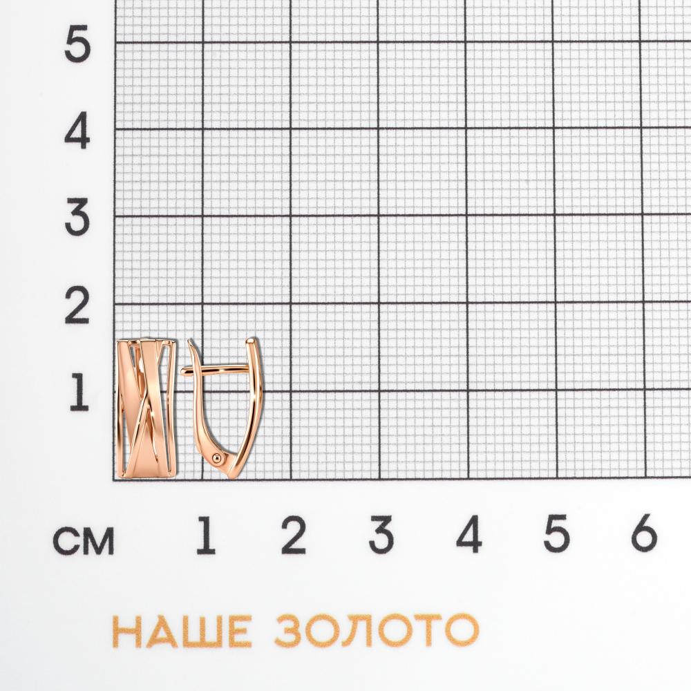 Золотые серьги Золотая подкова из красного золота 585 пробы ЯВ803-01749-10-00-00-00