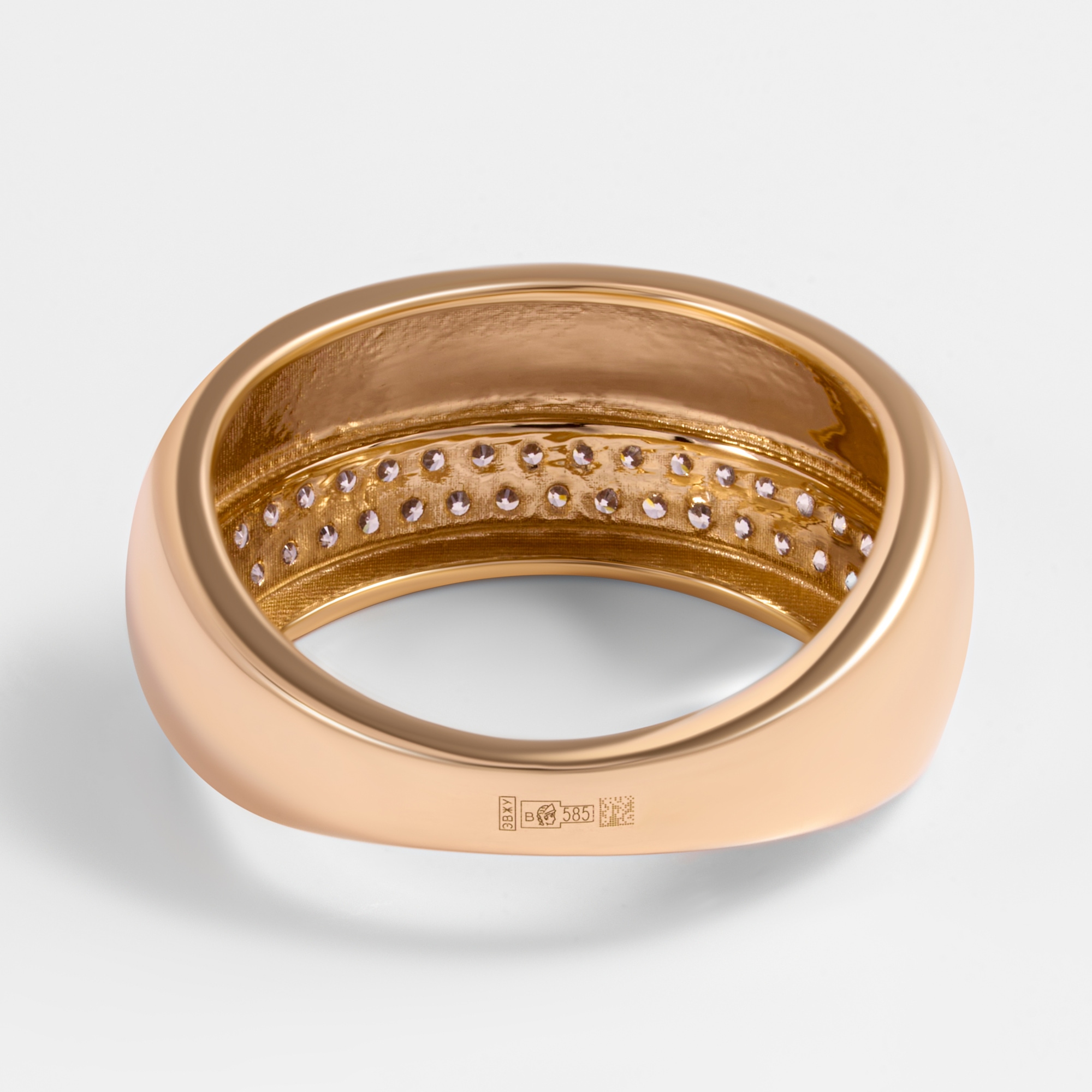 Золотое кольцо Бергер из красного золота 585 пробы Б2110087