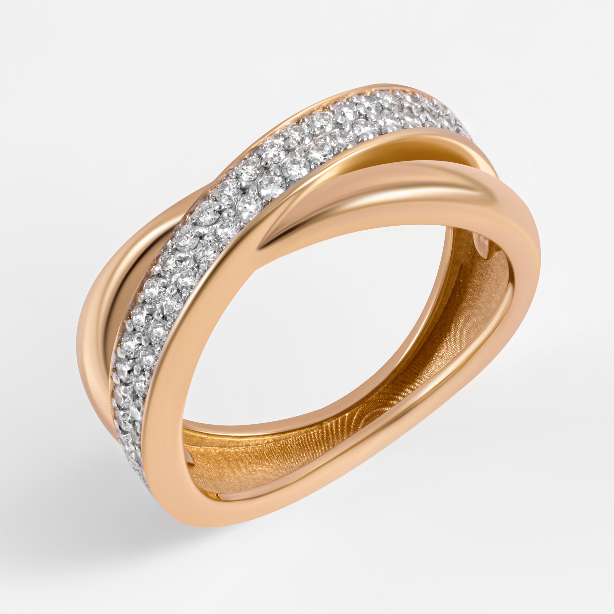 Золотое кольцо Бергер из красного золота 585 пробы Б2110093