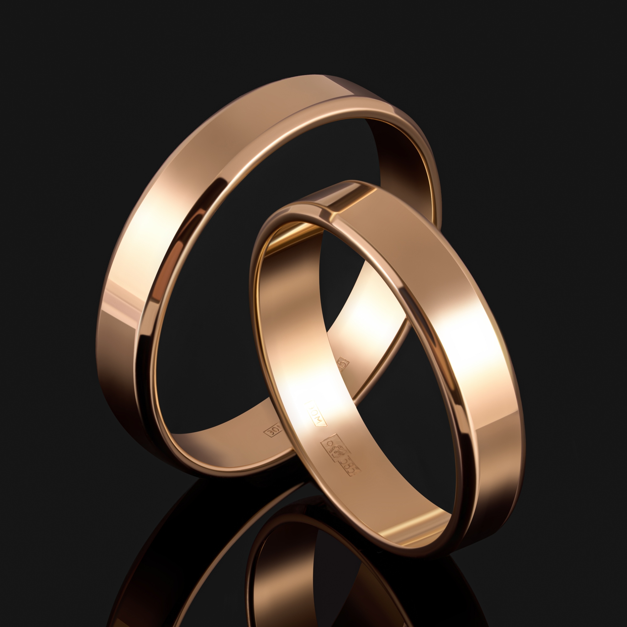 Золотое кольцо обручальное Светлов из красного золота 585 пробы К814-1012-11-00