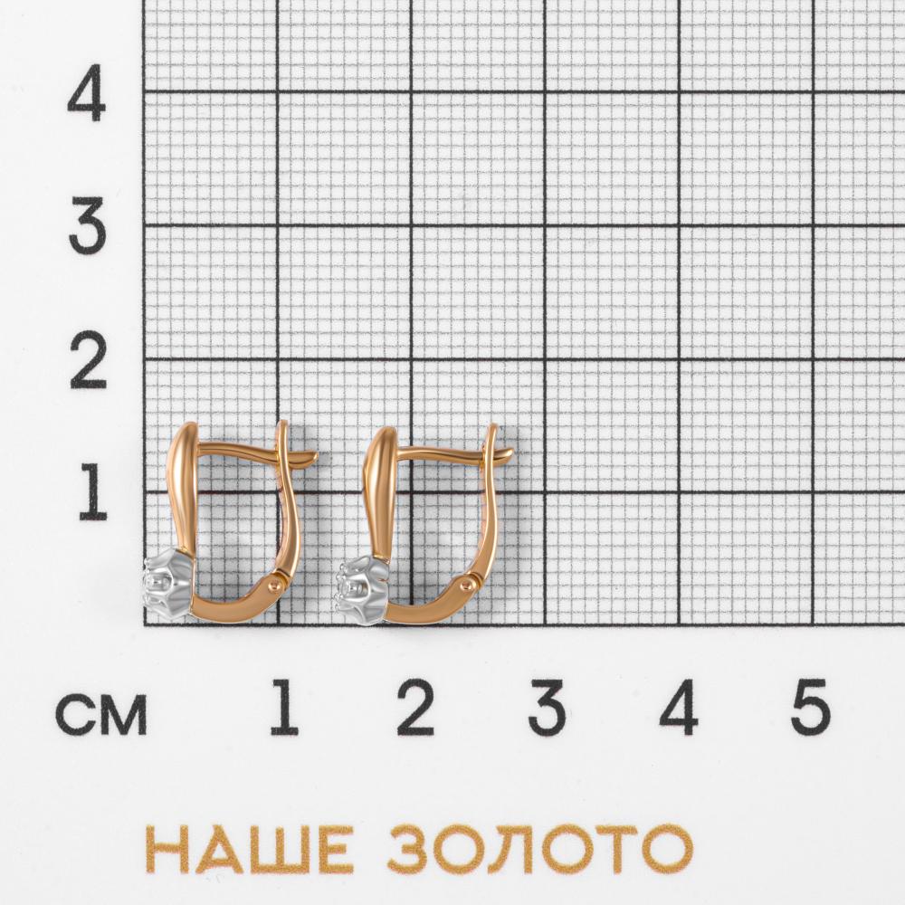 Золотые серьги Империал из красного золота 585 пробы ИМС0680-120