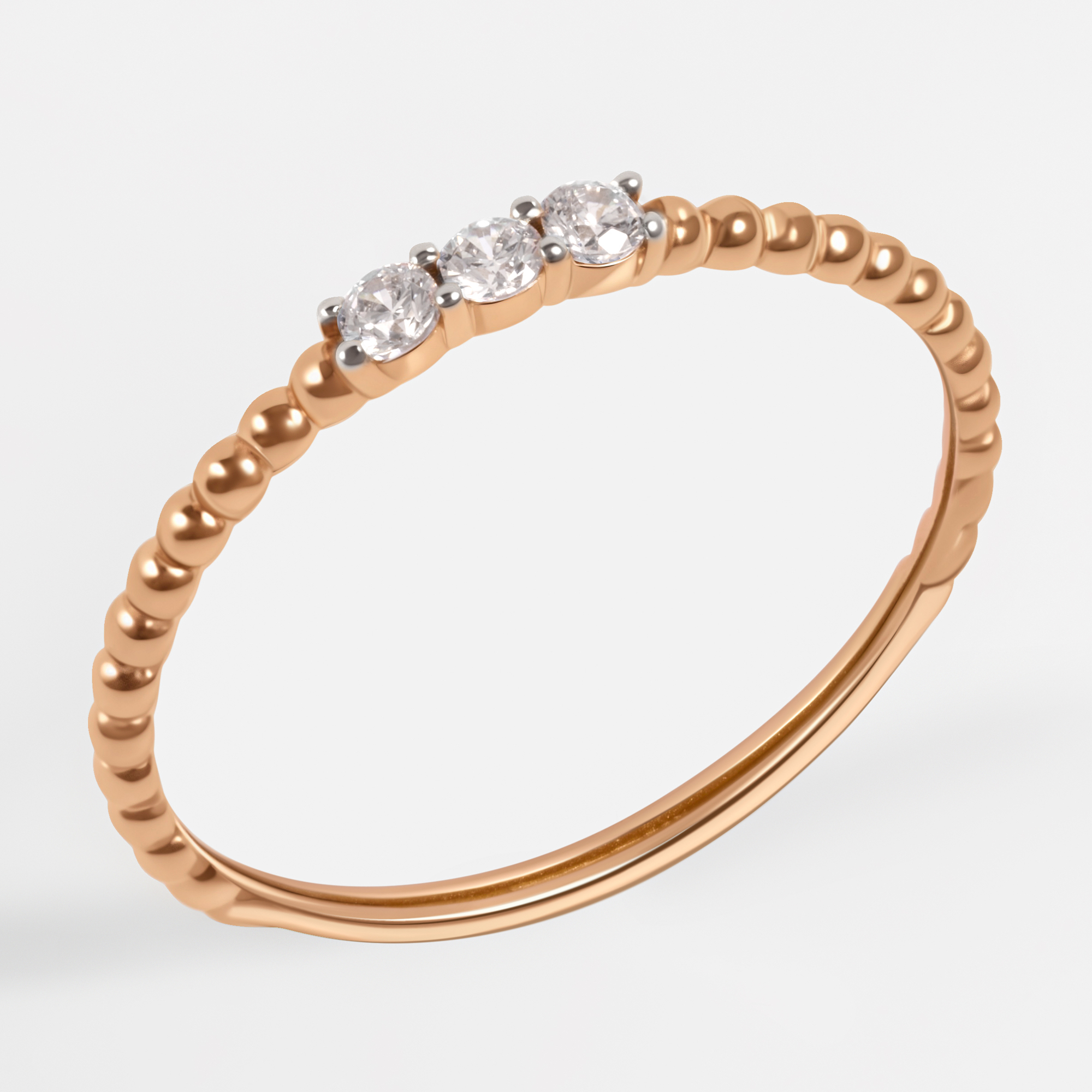 Золотое кольцо Бергер из красного золота 585 пробы Б2110213