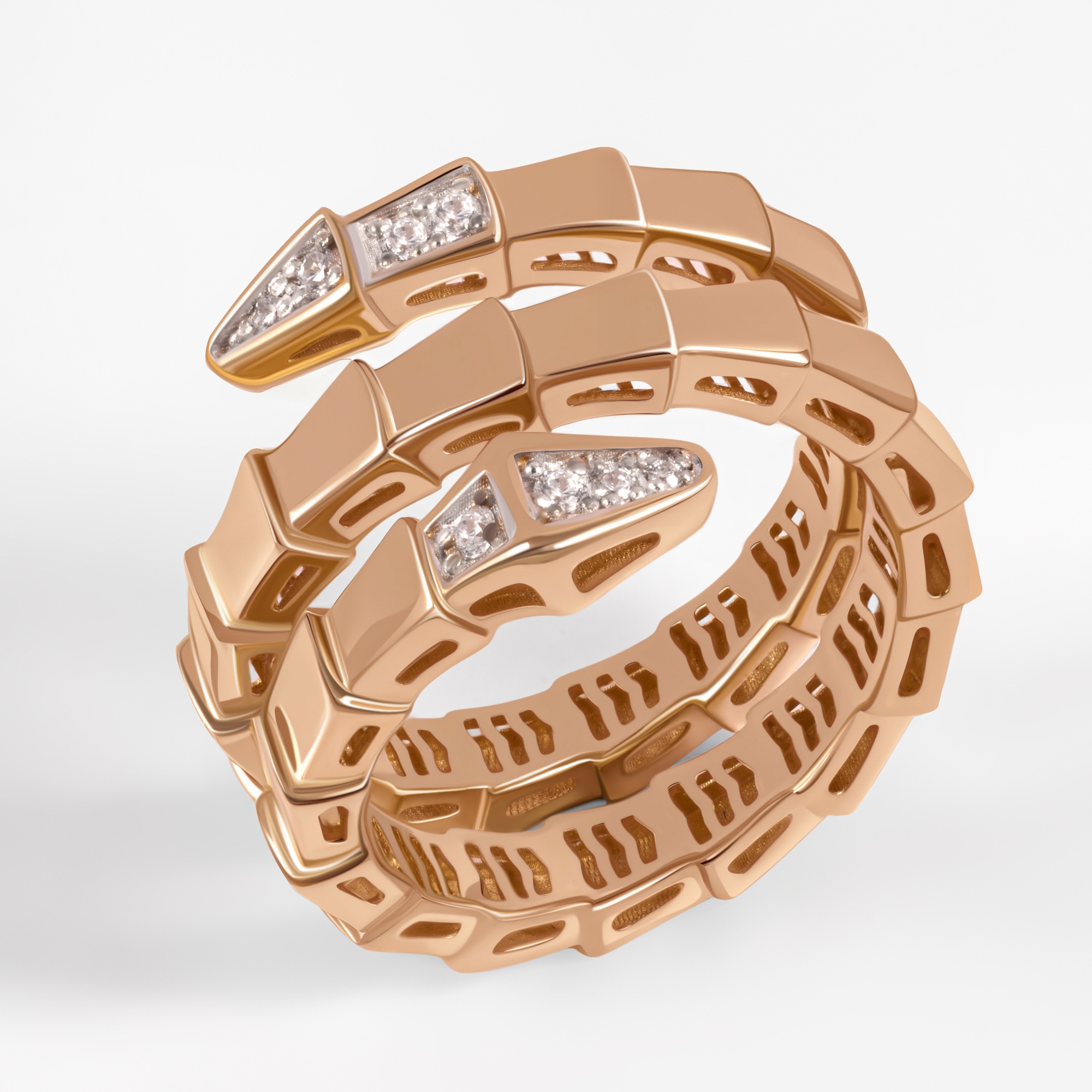 Золотое кольцо Бергер из красного золота 585 пробы Б2110324