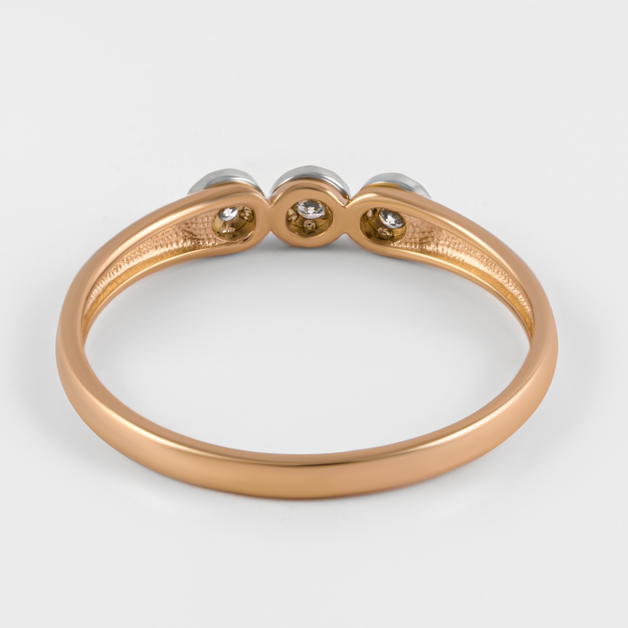 Золотое кольцо Бриллиант союз из красного золота 585 пробы ЫЗ5-2946-103И1-1К