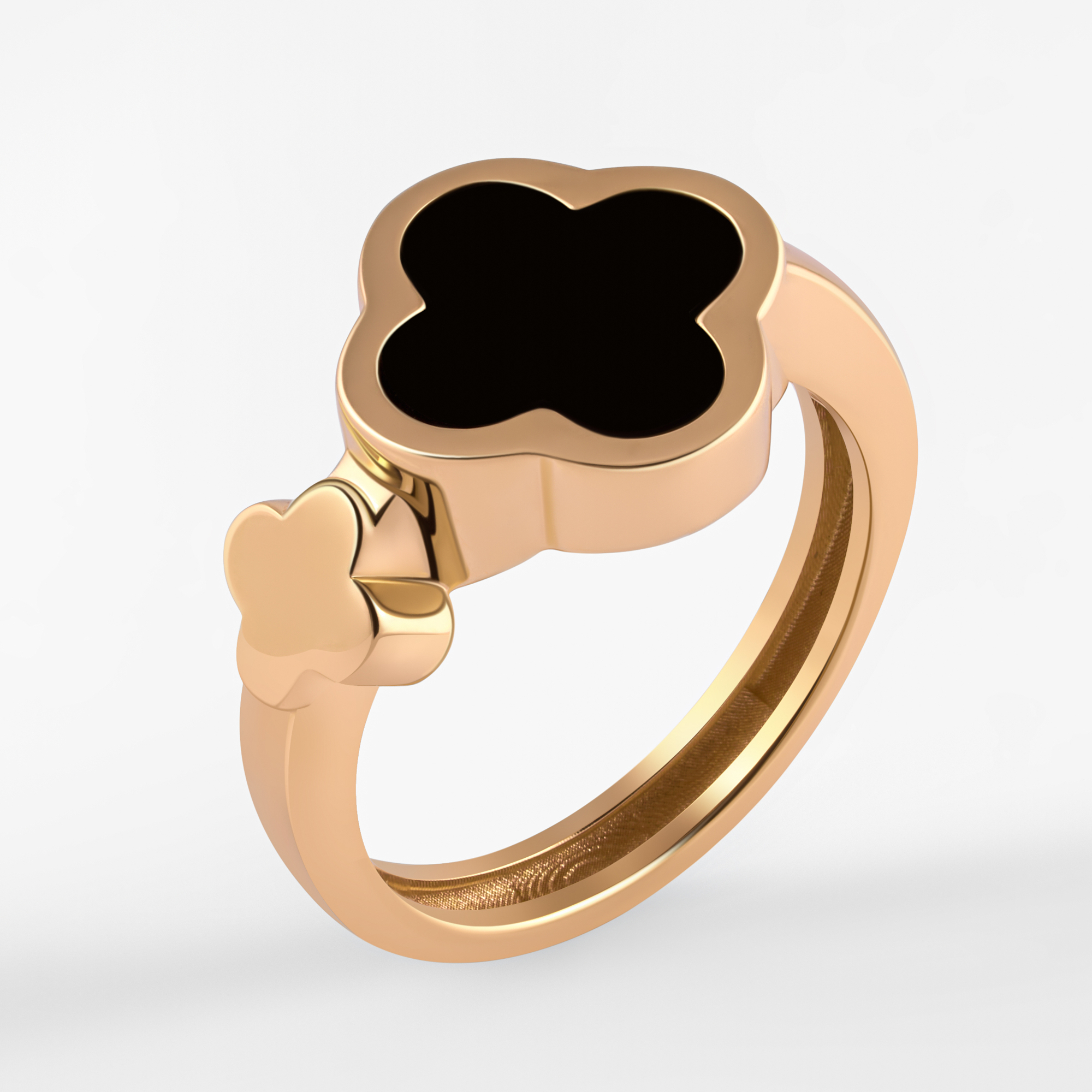 Золотое кольцо с ониксами