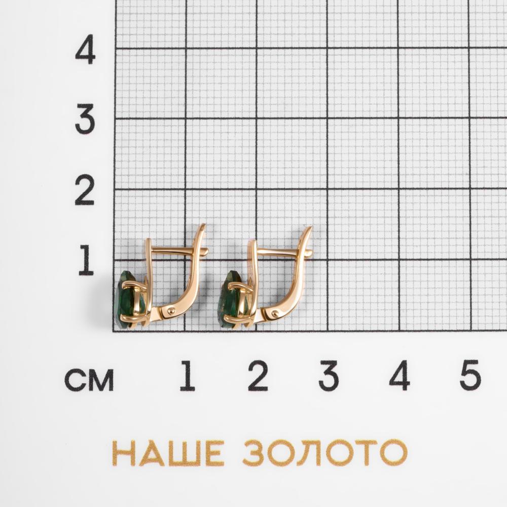 Золотые серьги Мастер бриллиант из красного золота 585 пробы МБ0231211900010