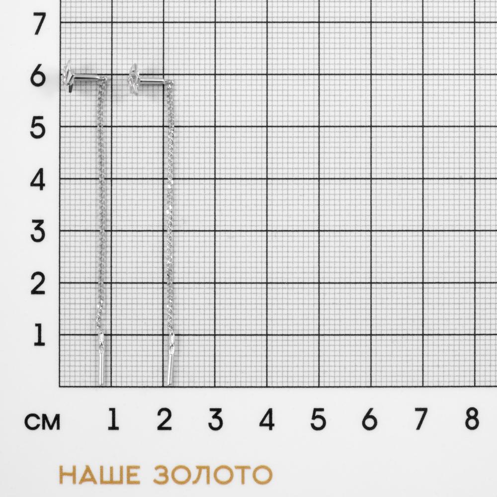 Серебряные серьги протяжки Иллада 2ИС14-0812