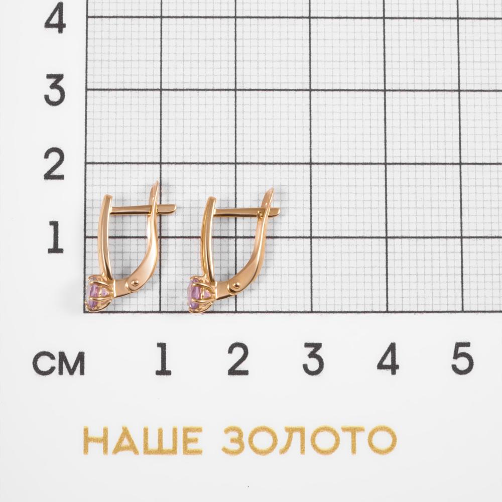 Золотые серьги Злато из красного золота 585 пробы З8З2-10867ам