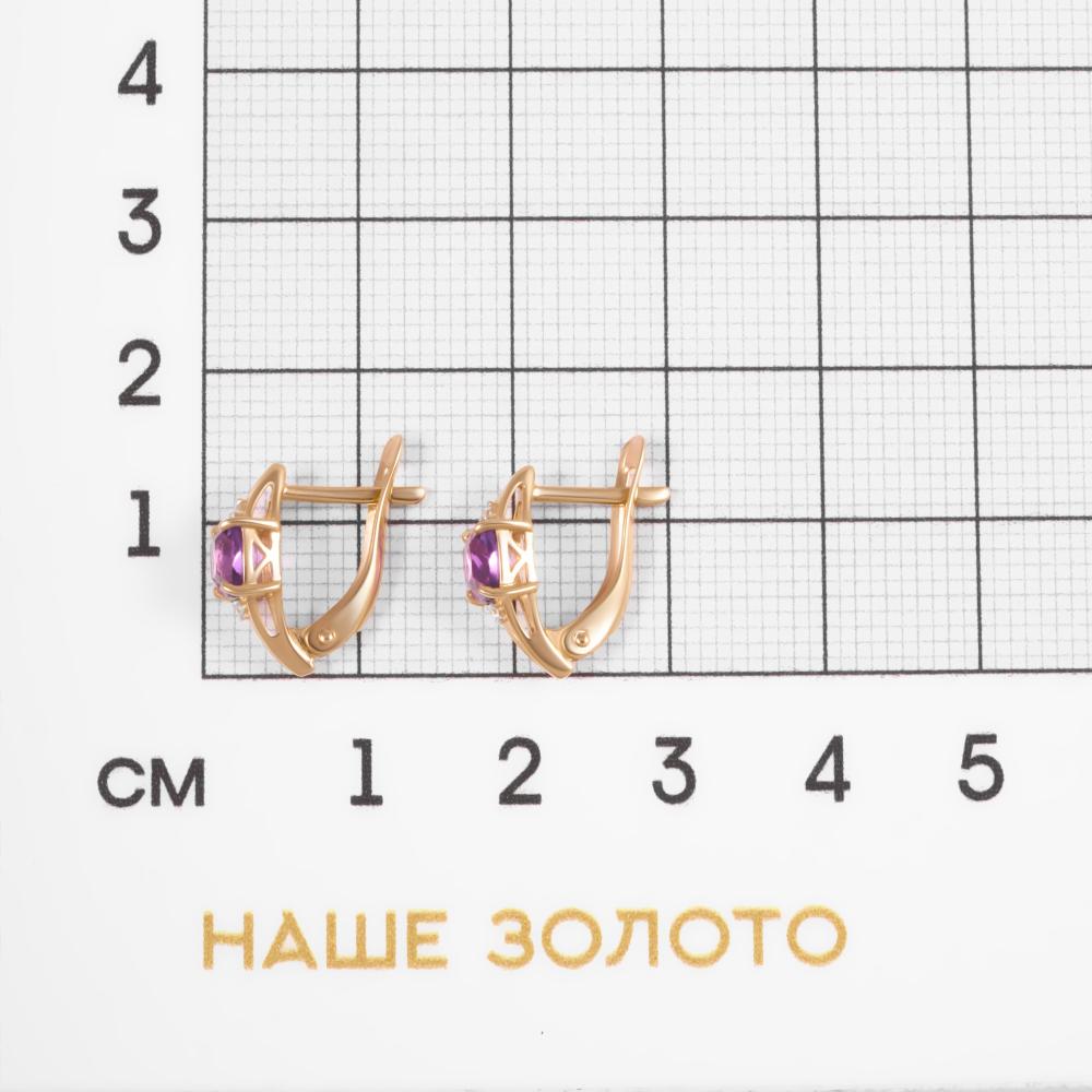 Золотые серьги Злато из красного золота 585 пробы З82-9765ам