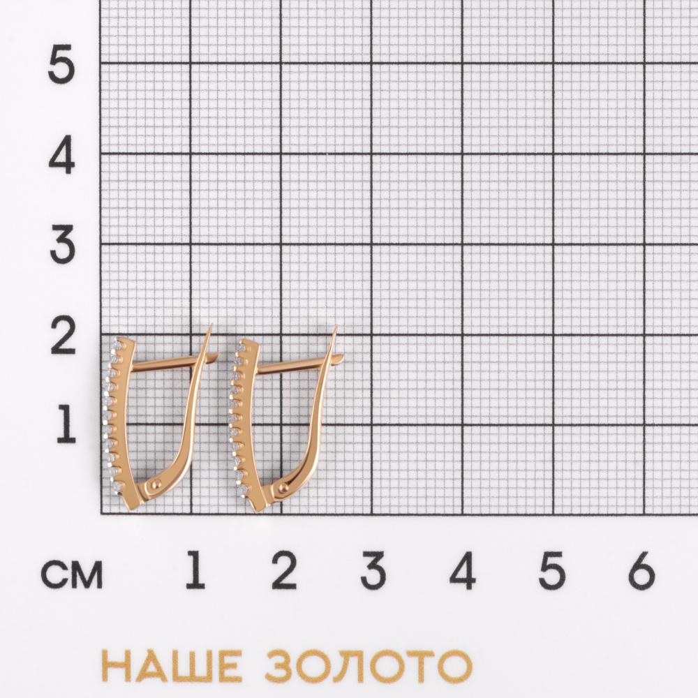 Золотые серьги Иллада из красного золота 585 пробы 2И12-0003