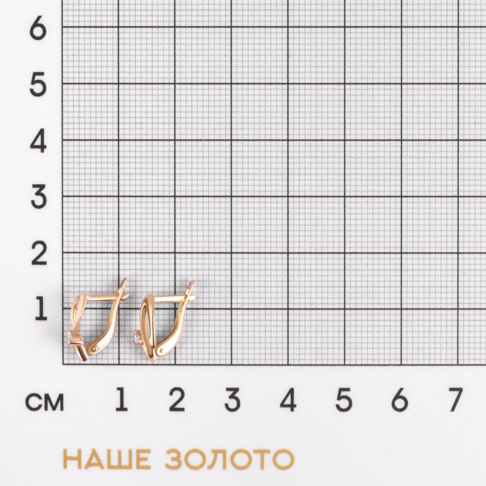 Золотые серьги Иллада из красного золота 585 пробы 2И12-0195