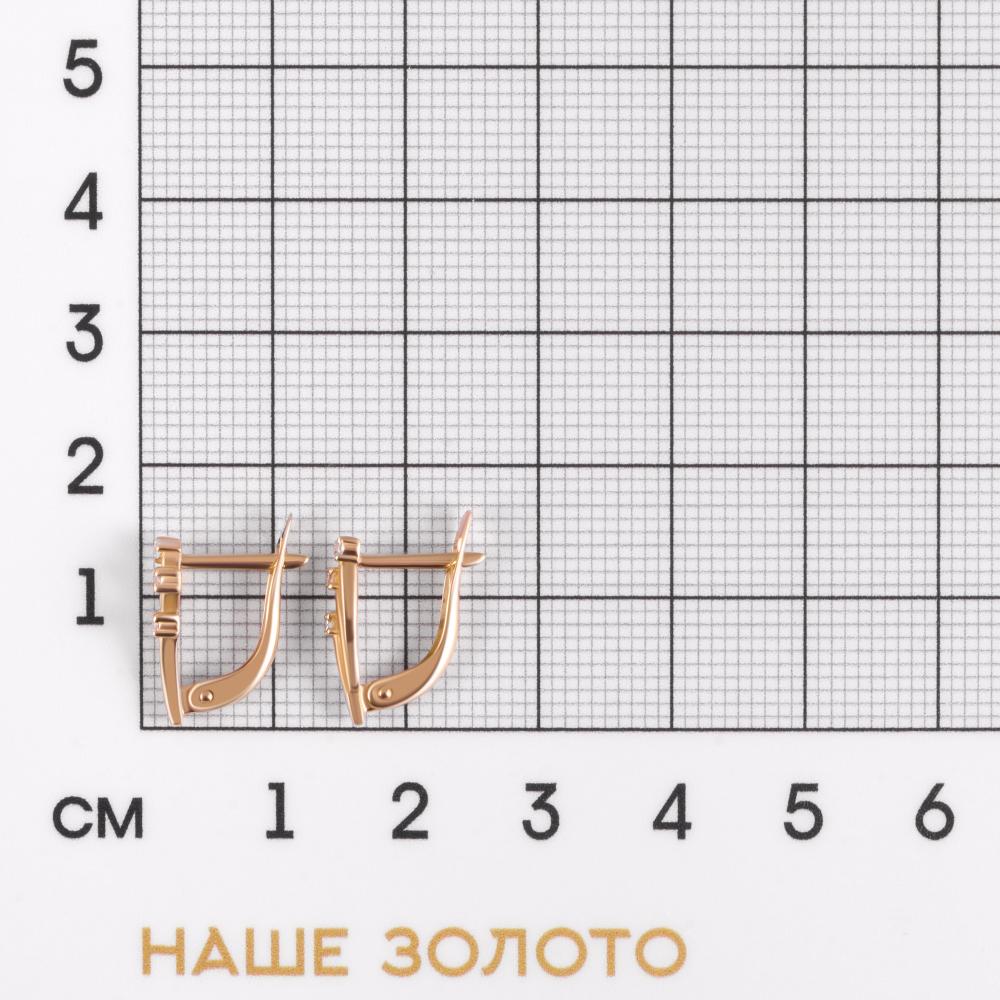 Золотые серьги Иллада из красного золота 585 пробы 2И12-0042